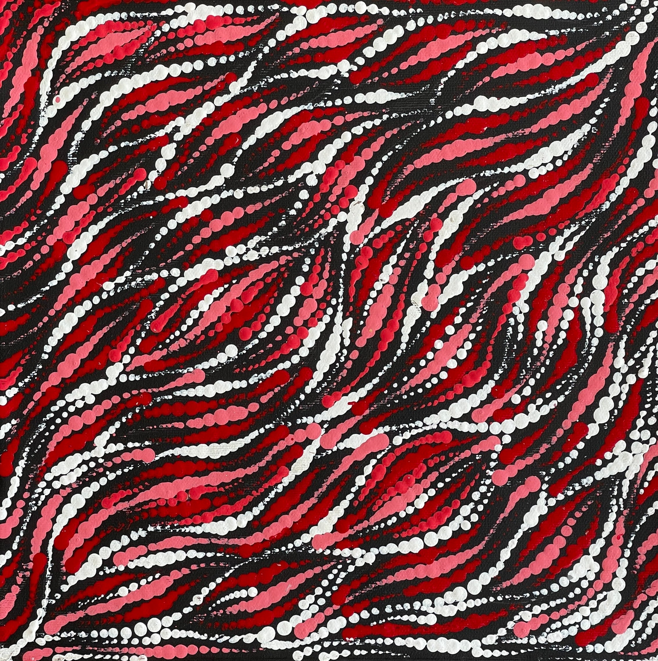 Maria Nampijinpa Brown - Pamapardu Jukurrpa (Flying Ant Dreaming)  Stretched