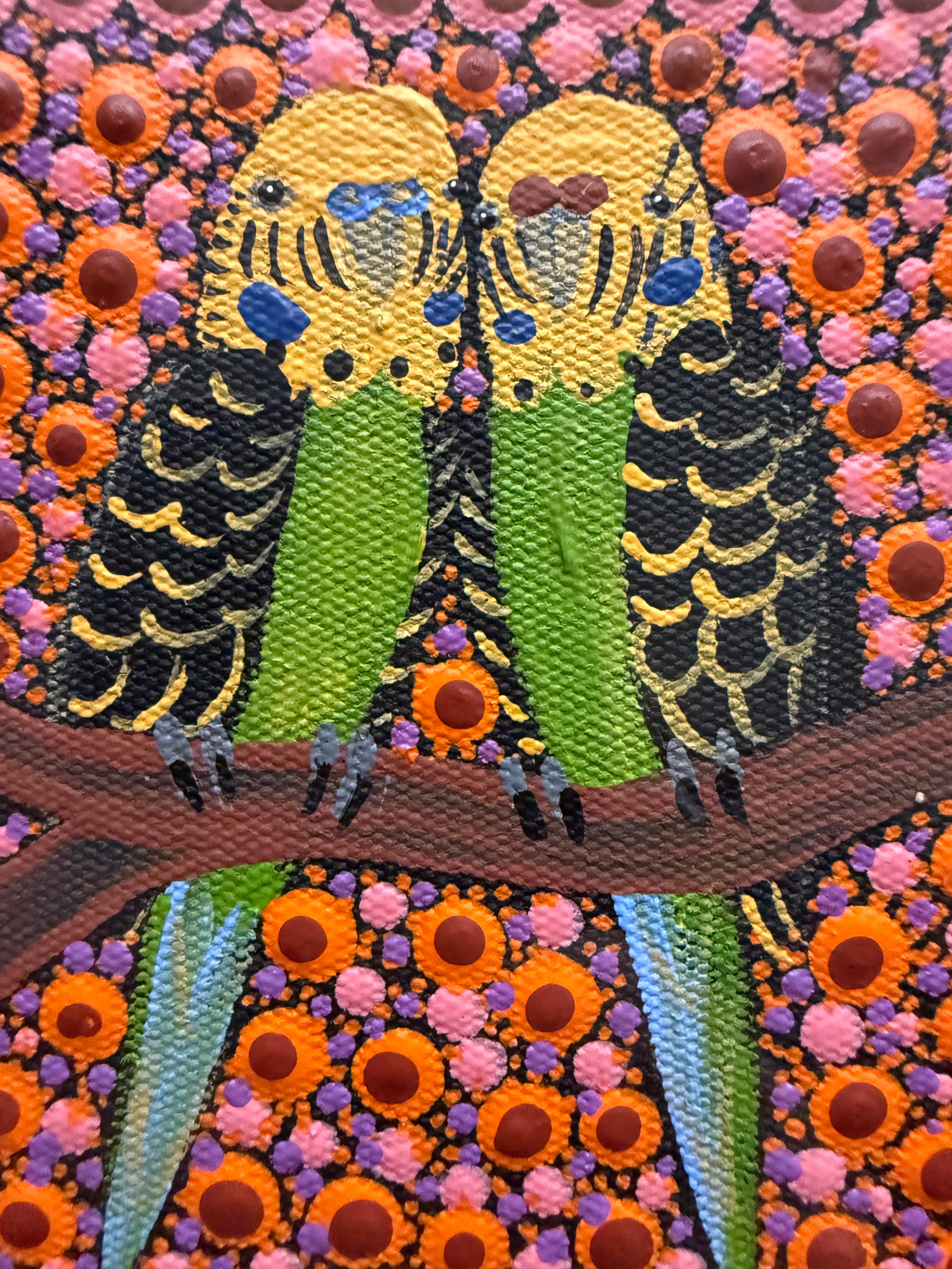 Kathleen Buzzacott - Budgies - Small, Framed .511