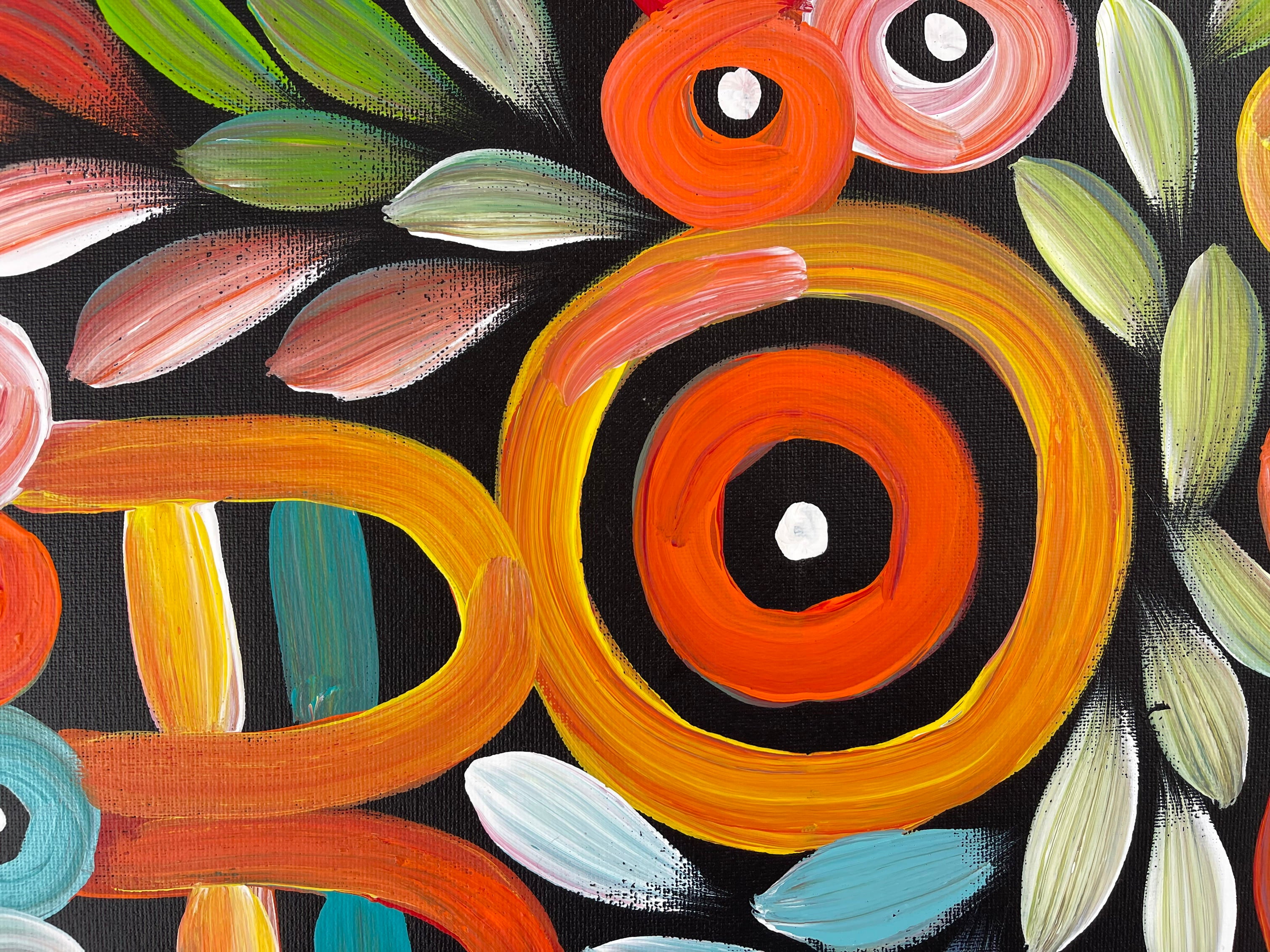 Jacinta Numina Waugh - Women Body Painting and Bush Medicine Leaves .75-22