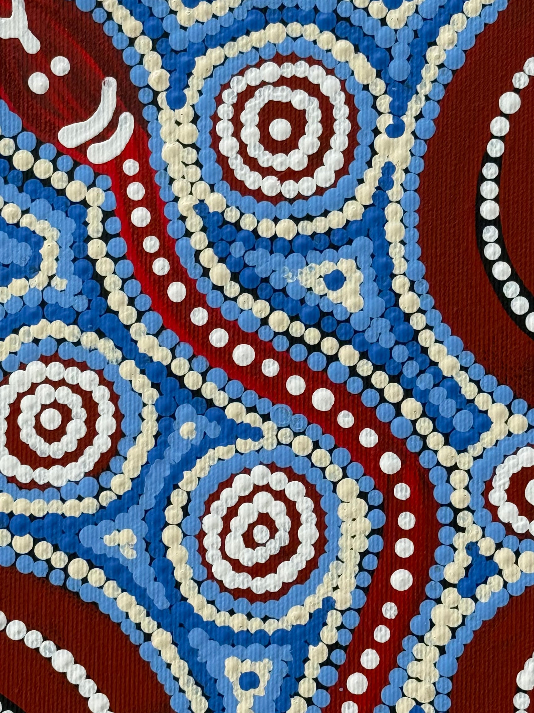 Steven Jakamarra Oldfield - Warna Jukurrpa (Snake Dreaming) - Stretched