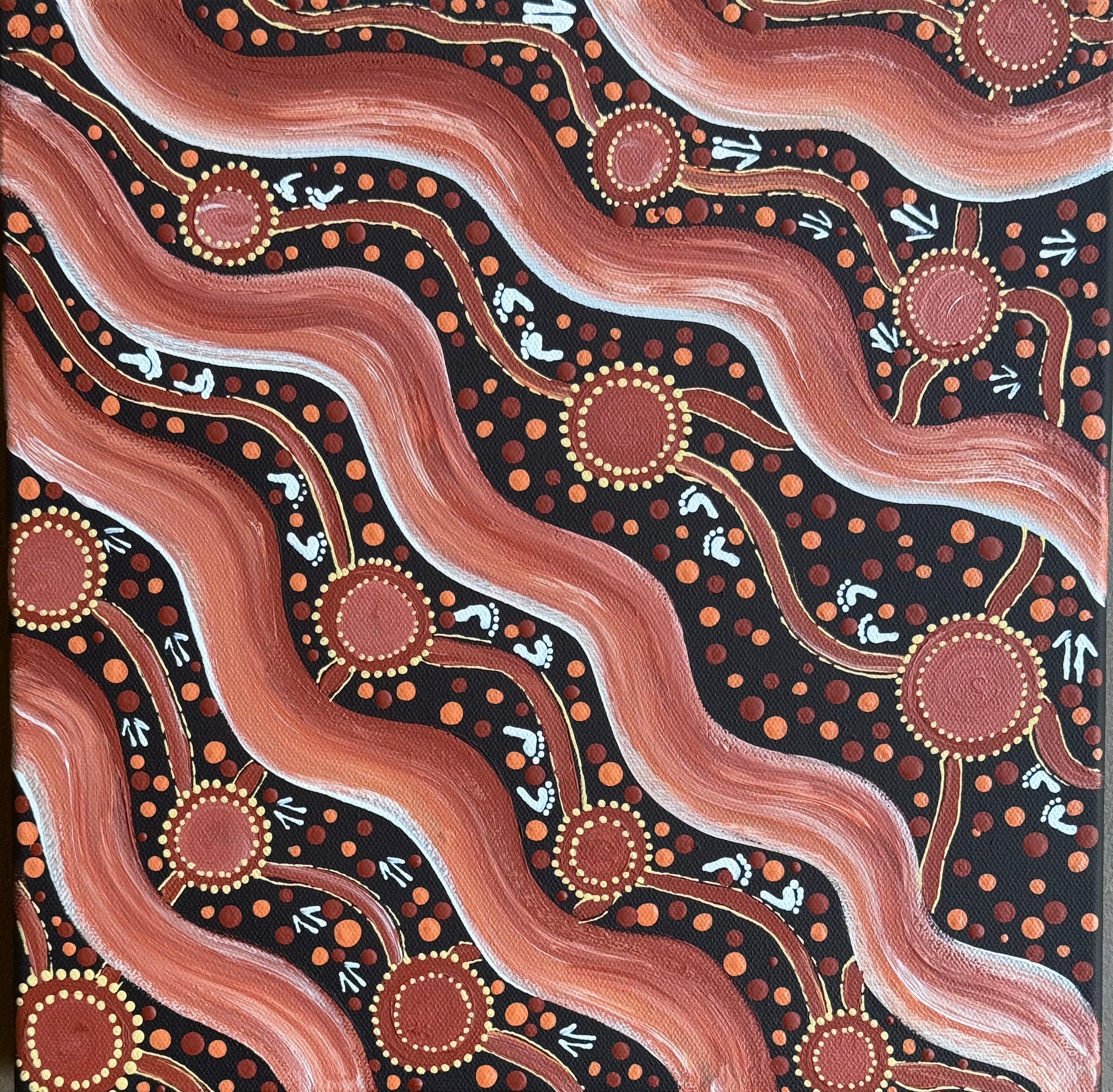 Deidre Burgoyne Rosier - Walkabouts, Travel Tracks .89-10 *pre-stretched*