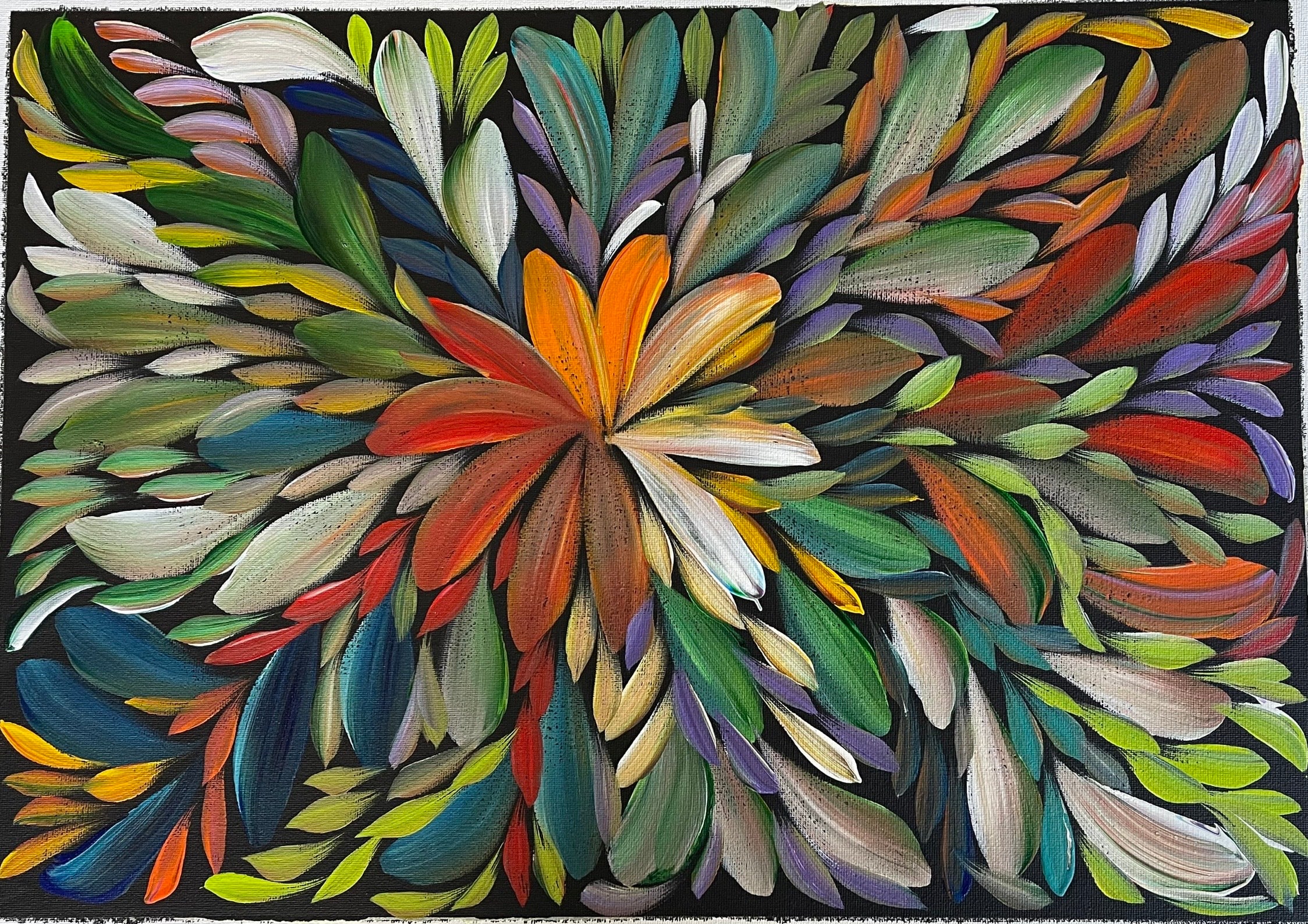 Louise Numina Napananka - Bush Medicine Leaves - 36x51cm .22-3