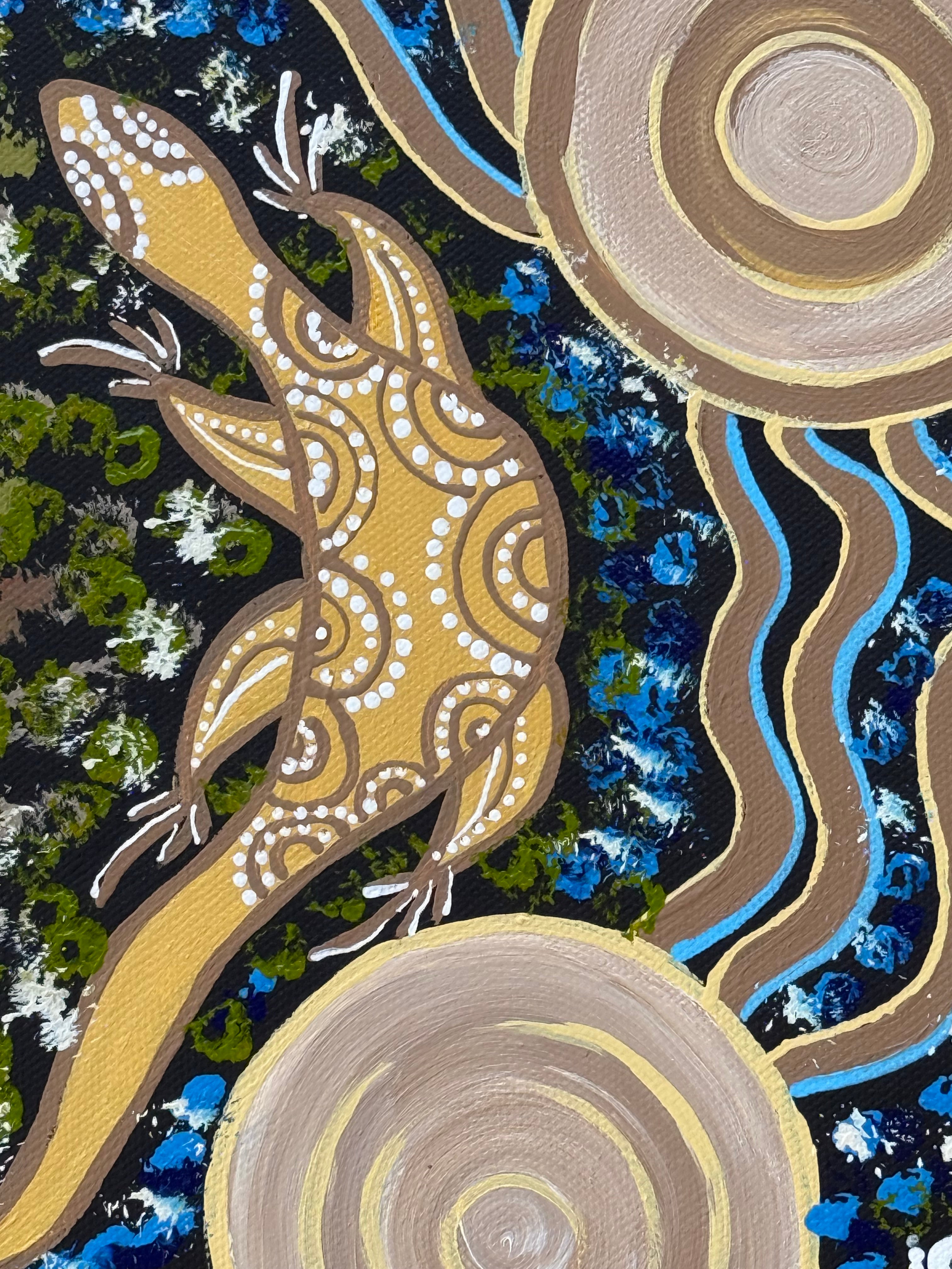 Deidre Burgoyne Rosier - Family Gatherings, Men Looking for Food, Walkabout Tracks .89-20 *pre-stretched*