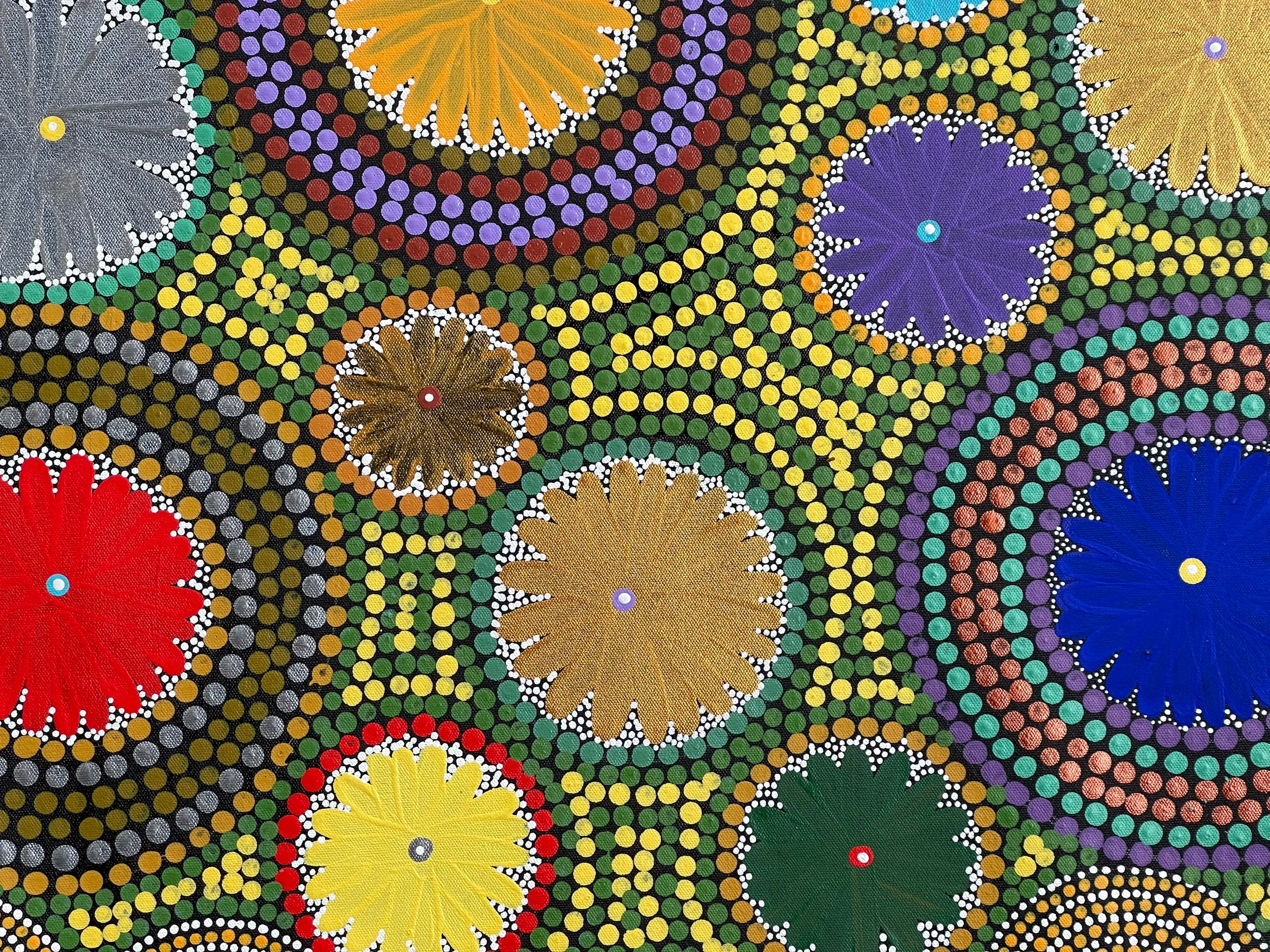 Maryanne Gibson - Bush Seeds, Bush Flowers, and Bush Medicine - 94x87cm .27-2