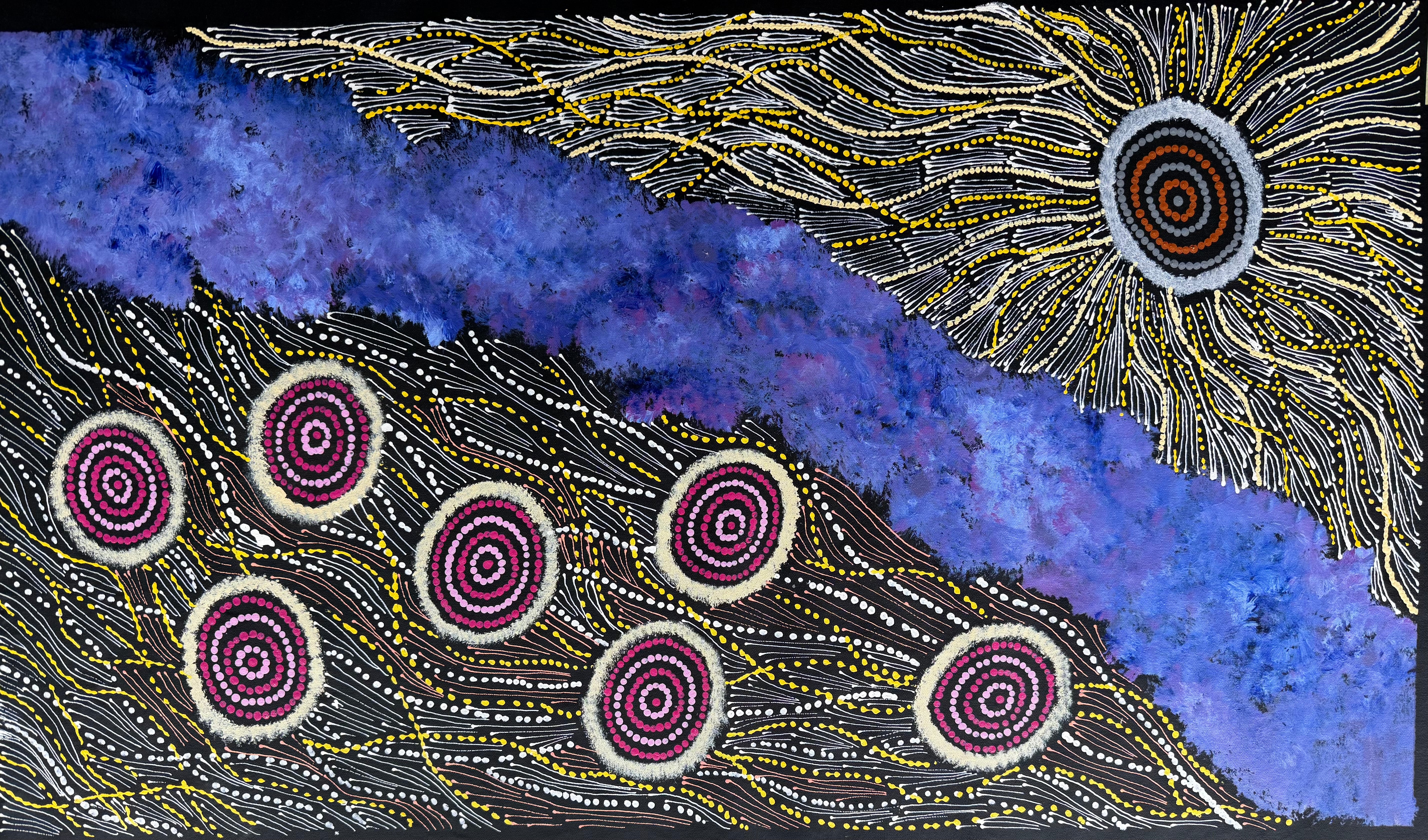 Maria Nampijinpa Brown - Seven Sisters Dreaming .63-8