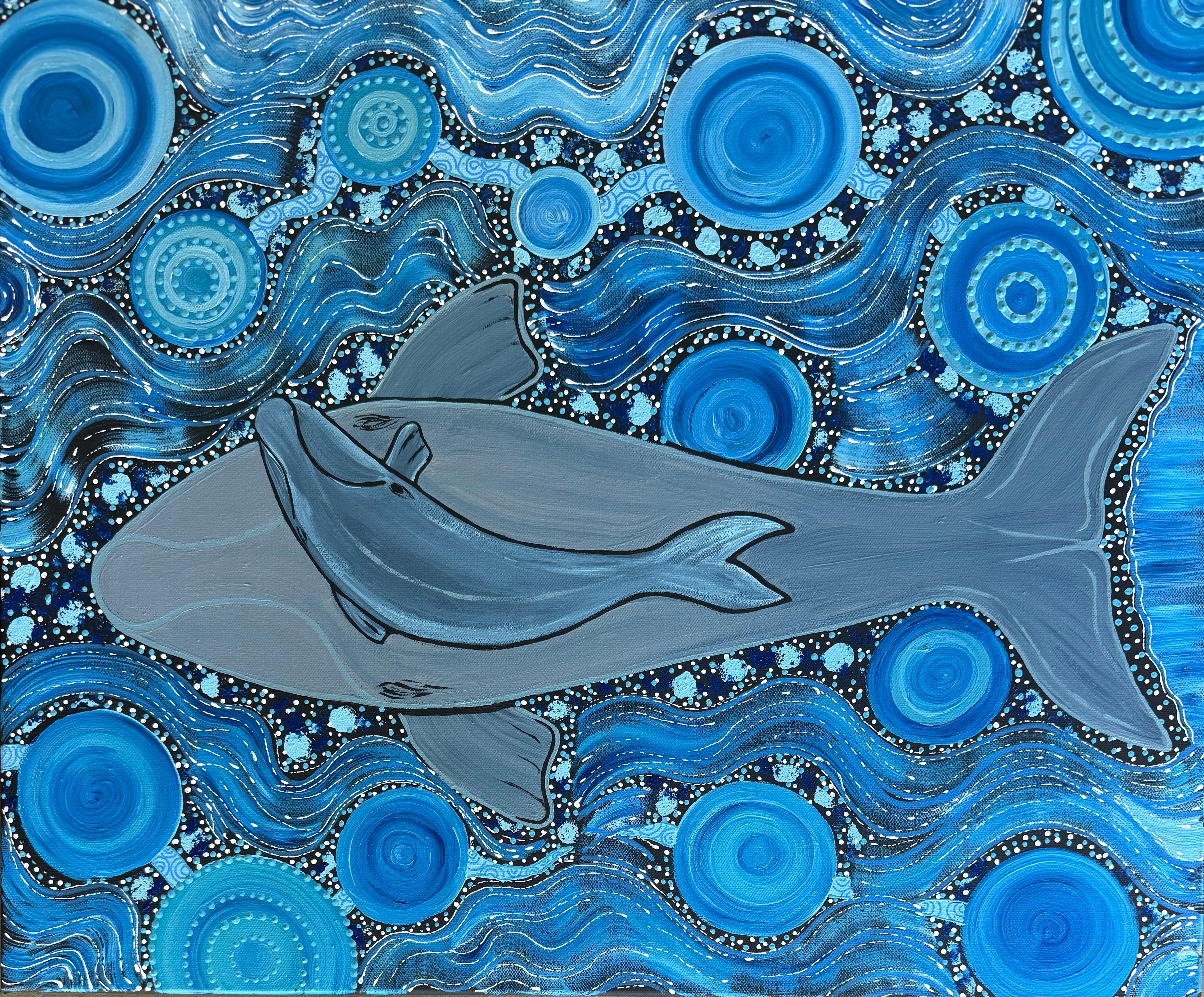 Deidre Burgoyne Rosier - Whale Dreaming .89-4 *pre-stretched*