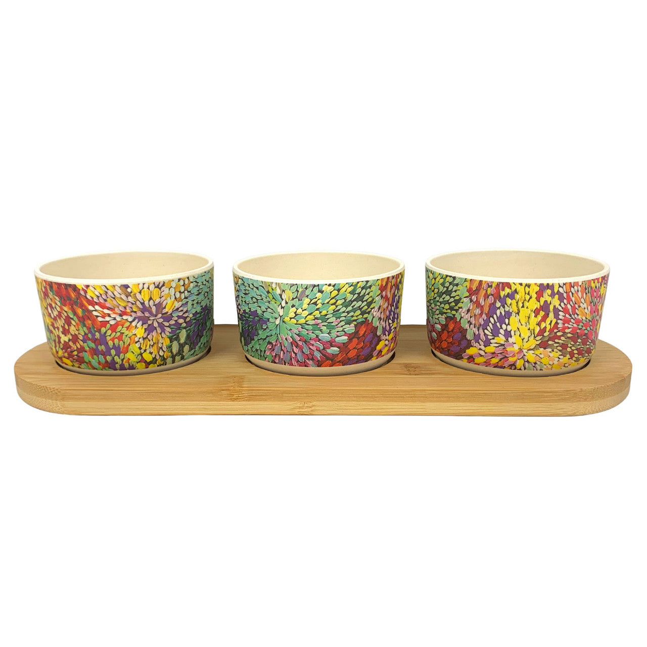 Bamboo Fibre Snack Bowl Set - Janelle Stockman Napaltjarri