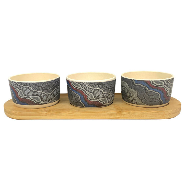 Bamboo Fibre Snack Bowl Set - Delvine Petyarre