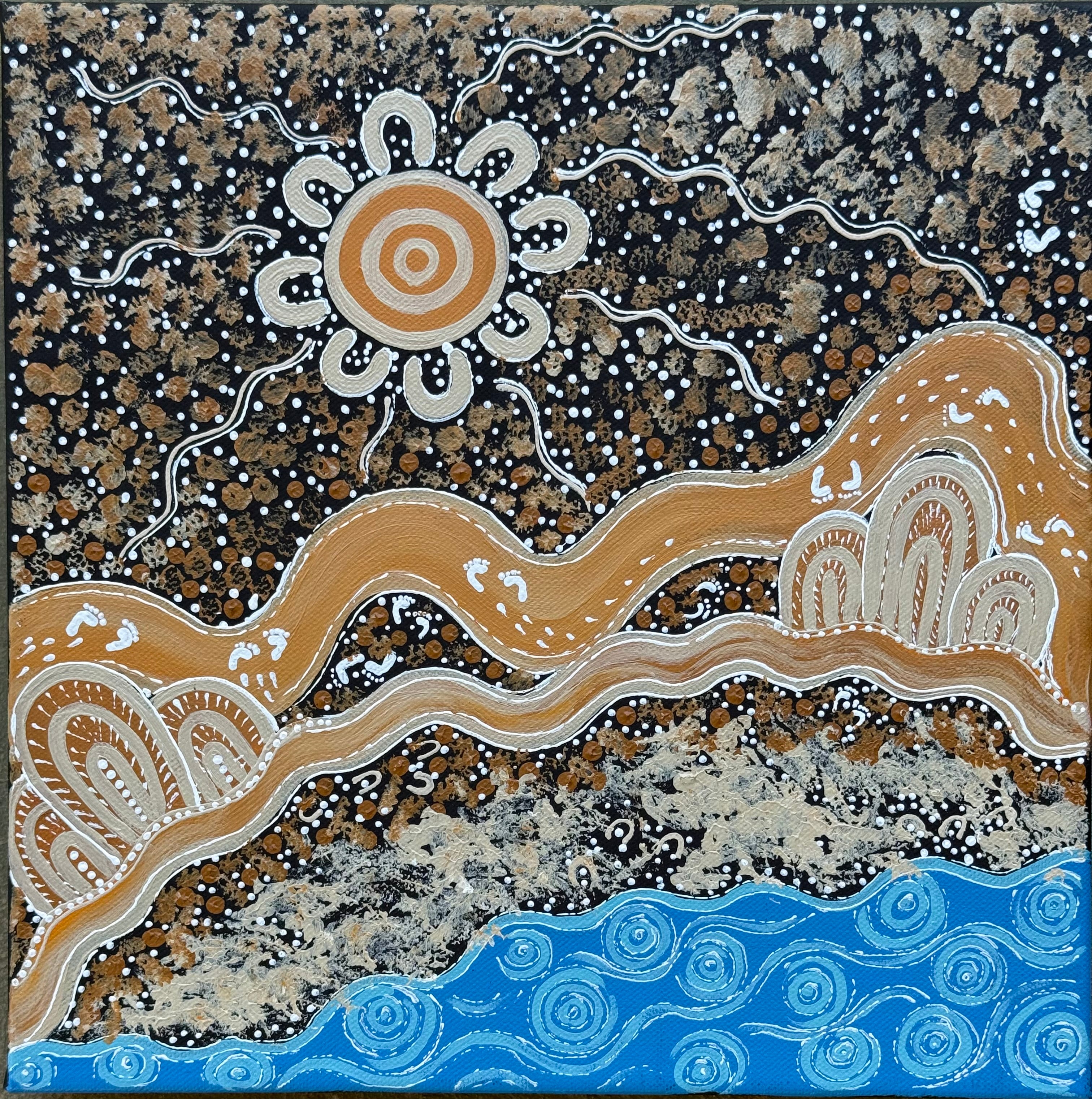 Deidre Burgoyne Rosier - Family Gatherings by the Land and Sea .89-14 *pre-stretched*