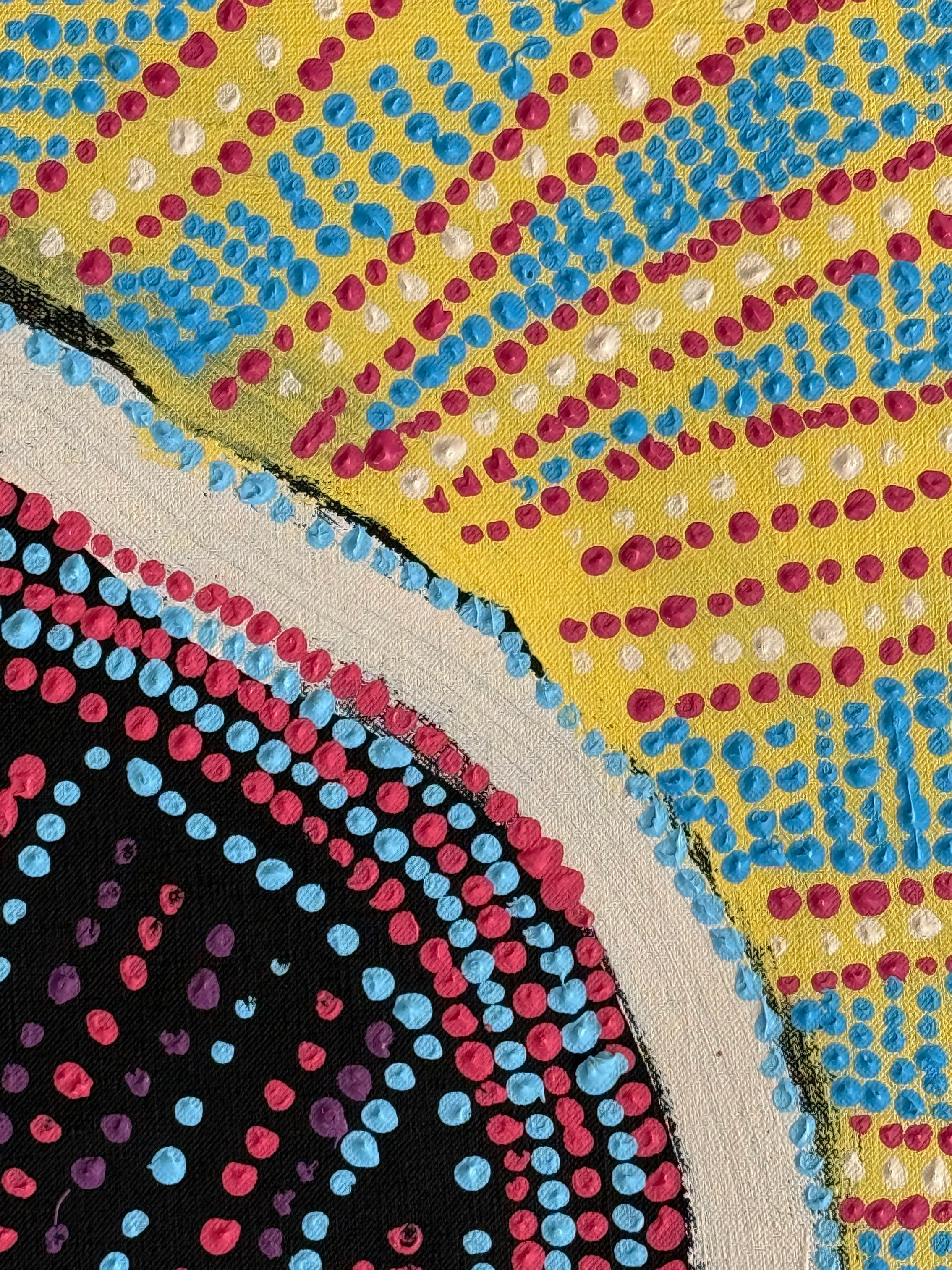 Tasha Nampijinpa Collins - Ngapa Jukurrpa (Water Dreaming) Puyurru