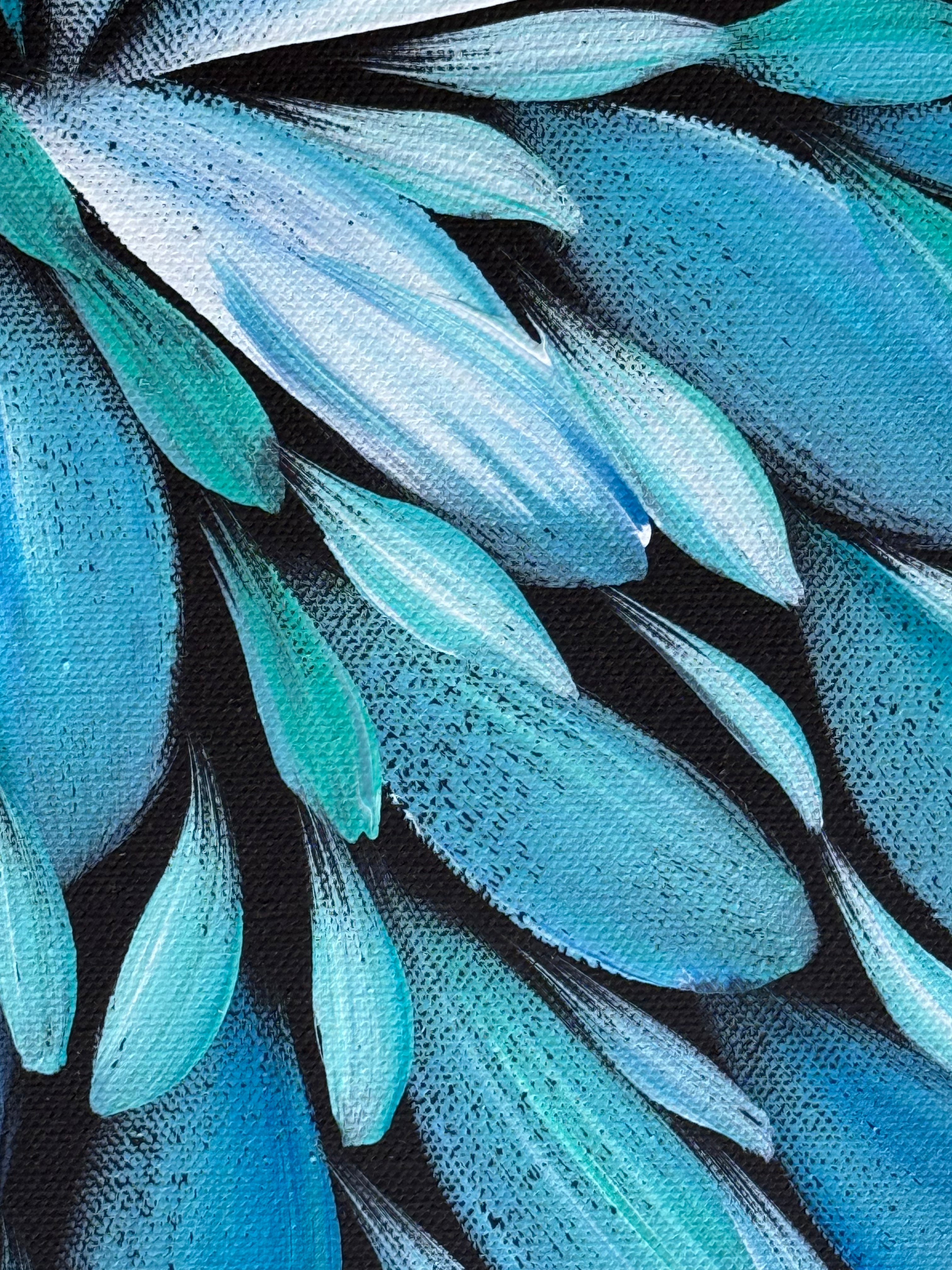 Louise Numina Napananka - Bush Medicine Leaves . *pre-stretched* (blue)