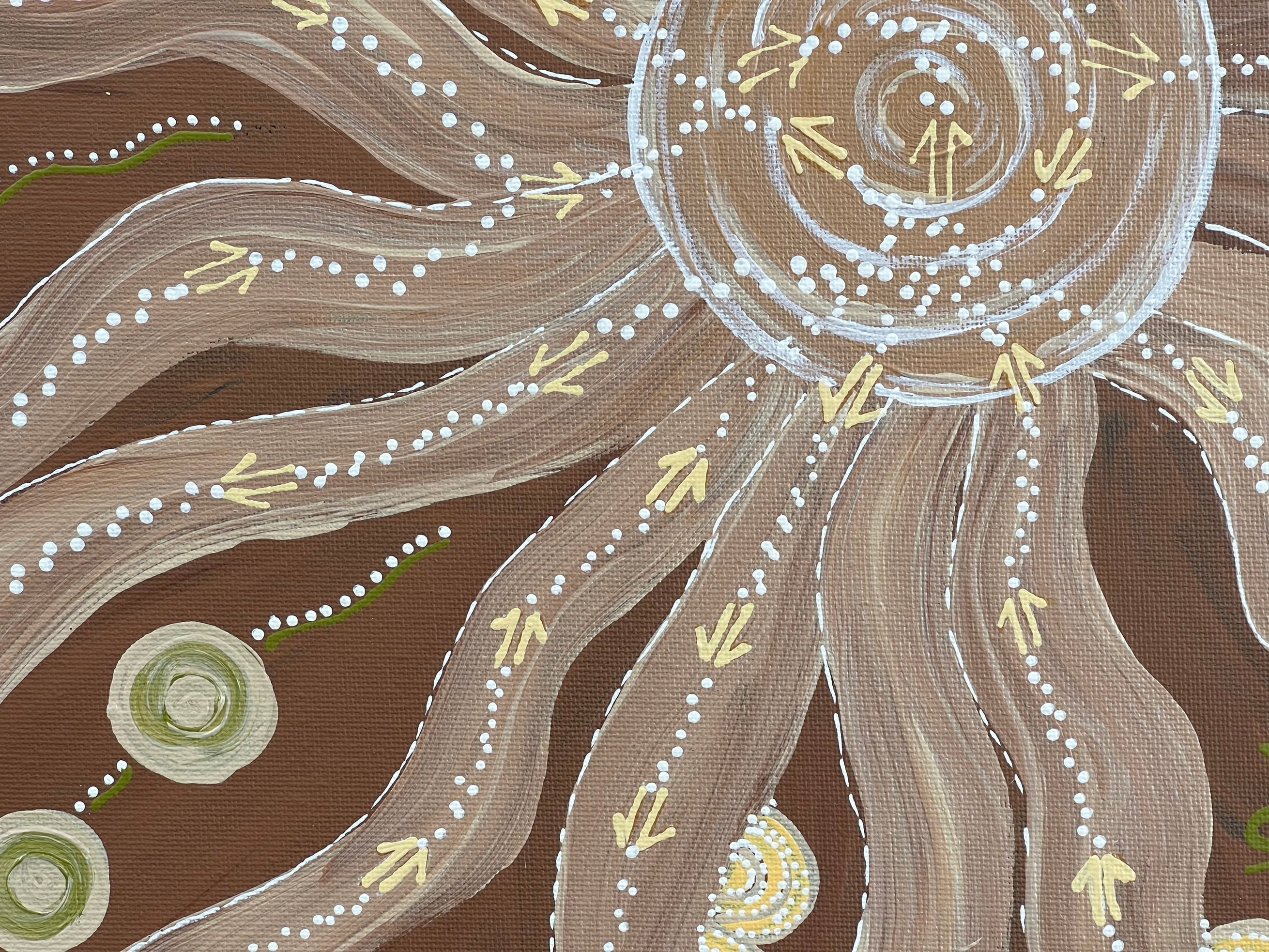 Deidre Burgoyne Rosier - Kangaroo Dreaming, Looking For Food - 36x51cm .36-4