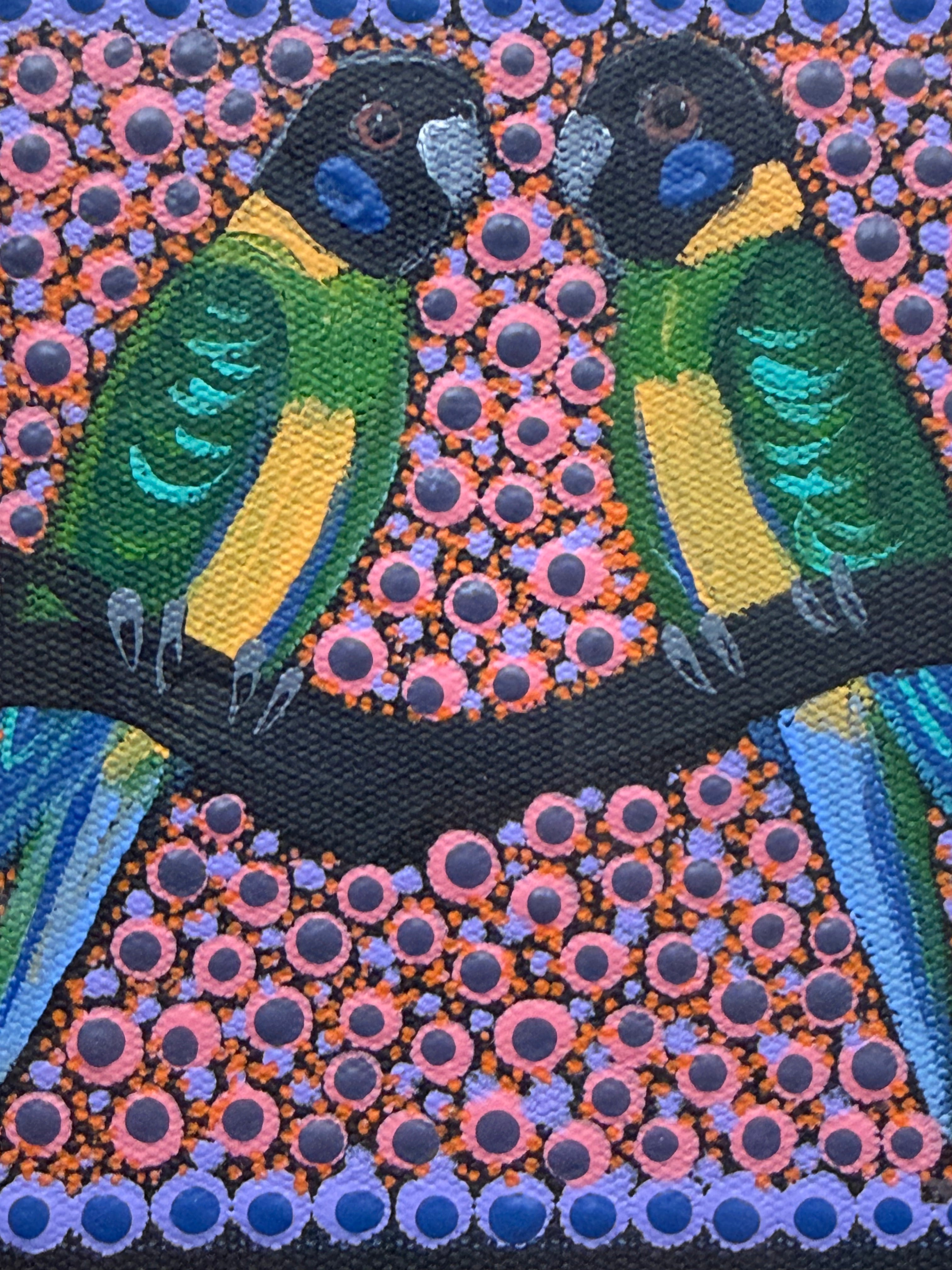 Kathleen Buzzacott - Ringneck Parrots - Small, Framed .300