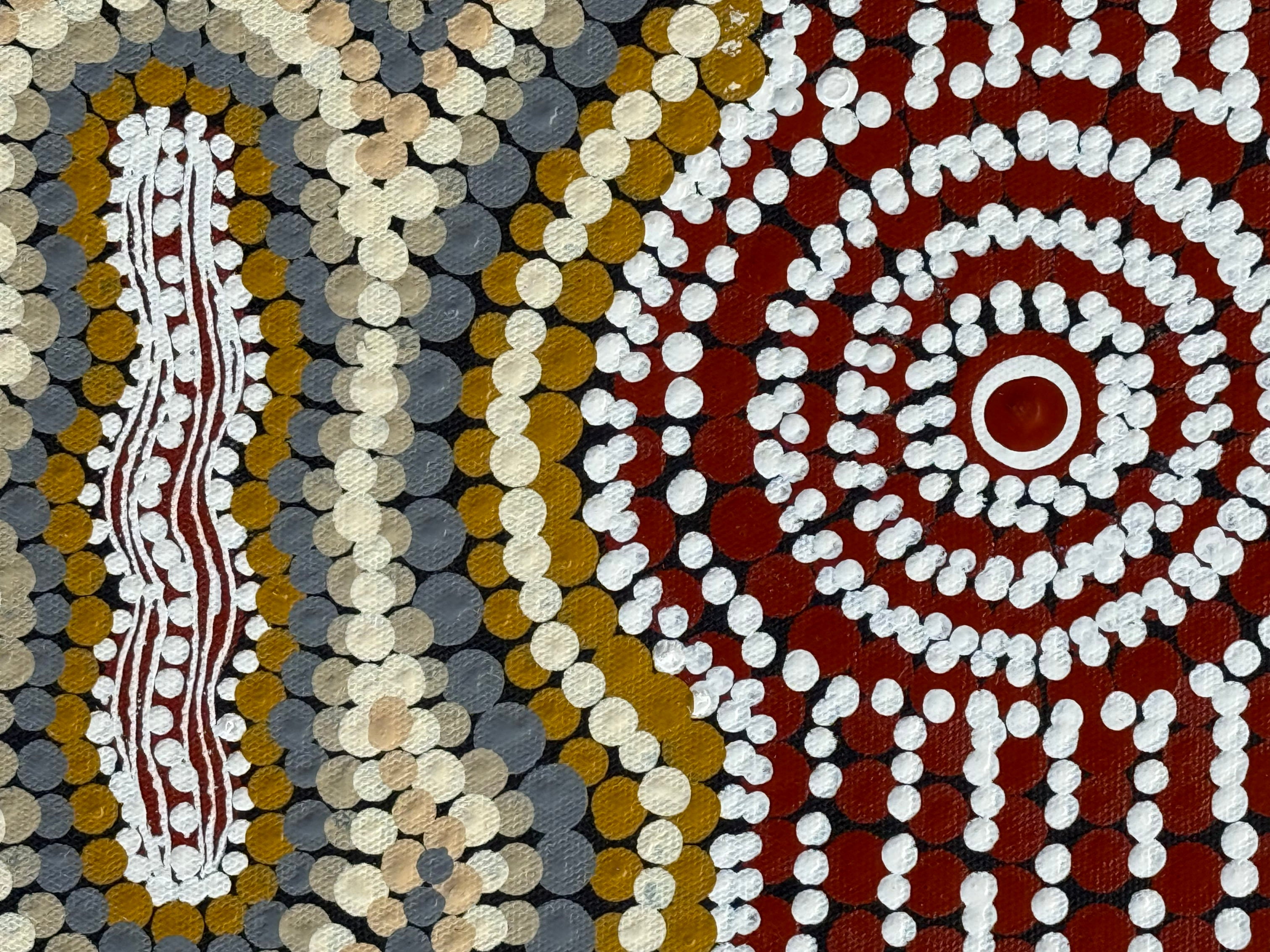 Peter Mbitjana Palmer - Catapillar Dreaming - 69x46cm .97-2