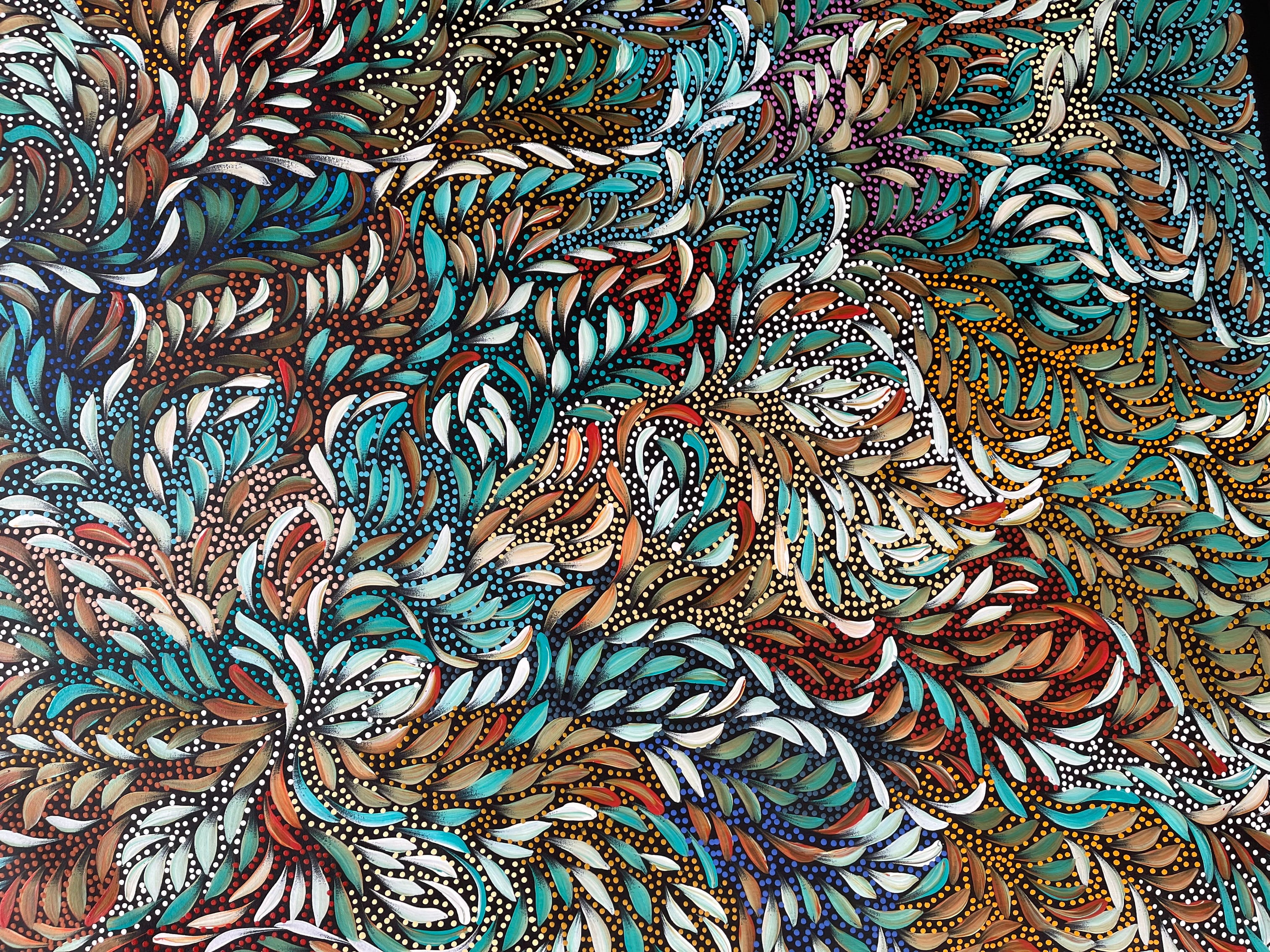 Caroline Numina - Bush Medicine Leaves and Seeds - 201x101cm .79-1