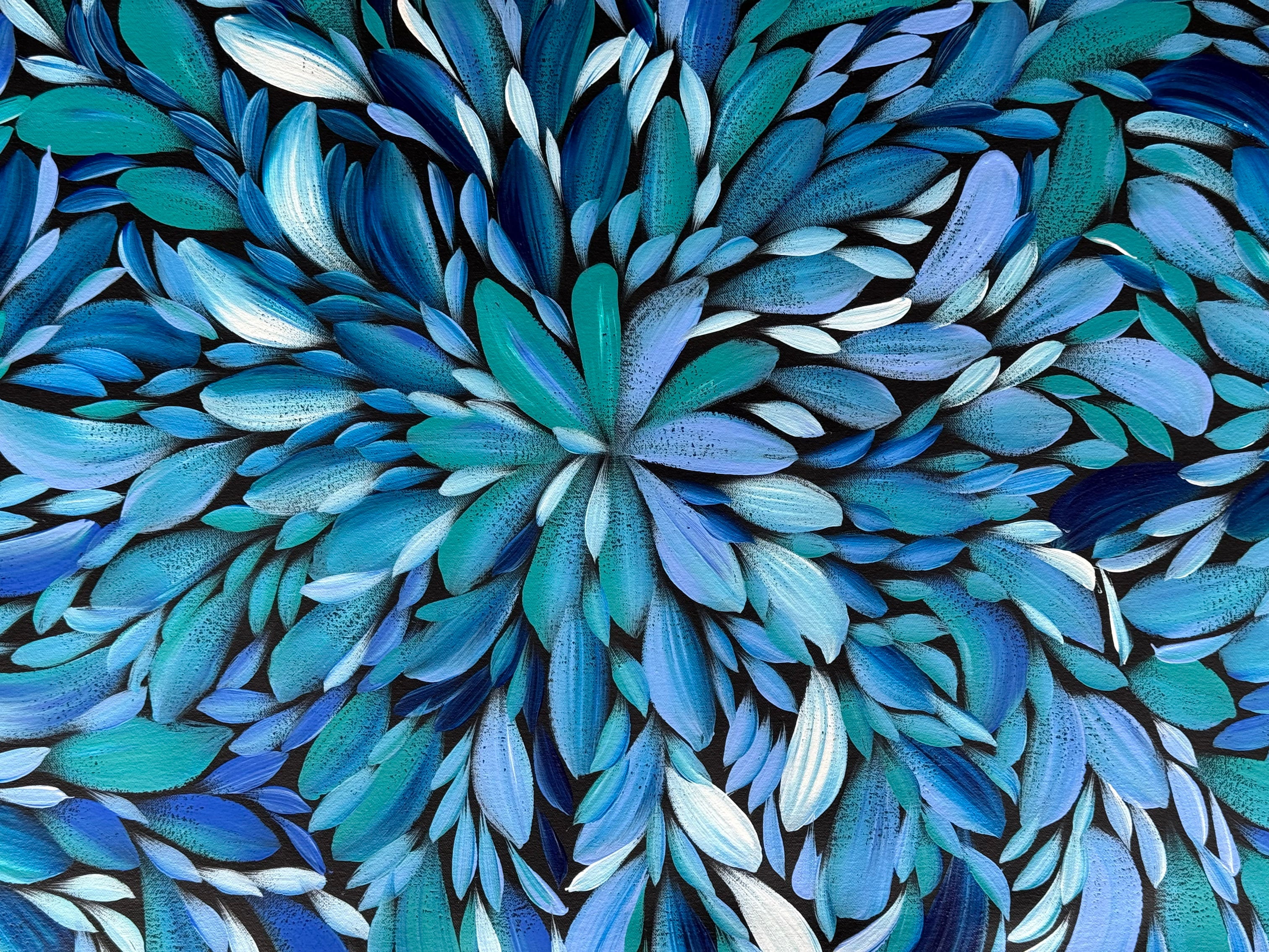 Louise Numina Napananka - Bush Medicine Leaves, Healing Leaves - 128x62cm .22-23