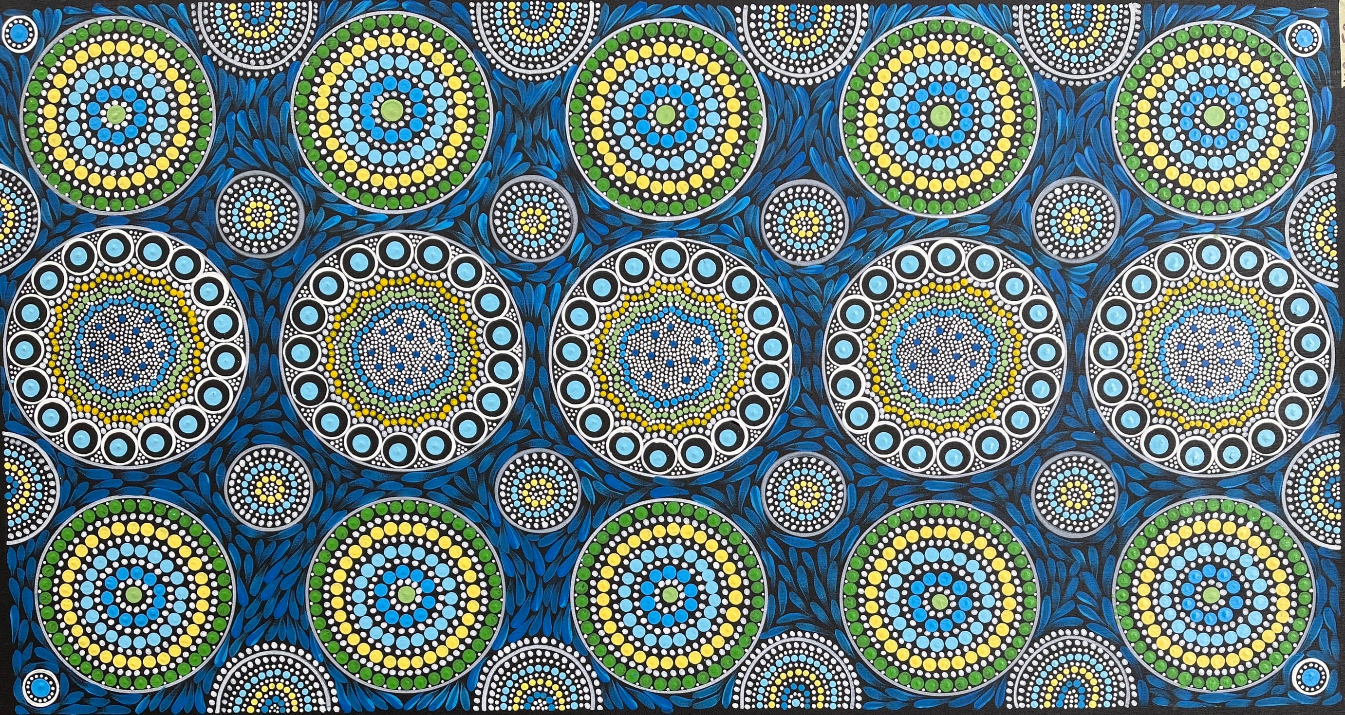 Maryanne Gibson - Bush Medicine, Bush Seeds, and Wild Bush Flowers - 112x59cm .27-3