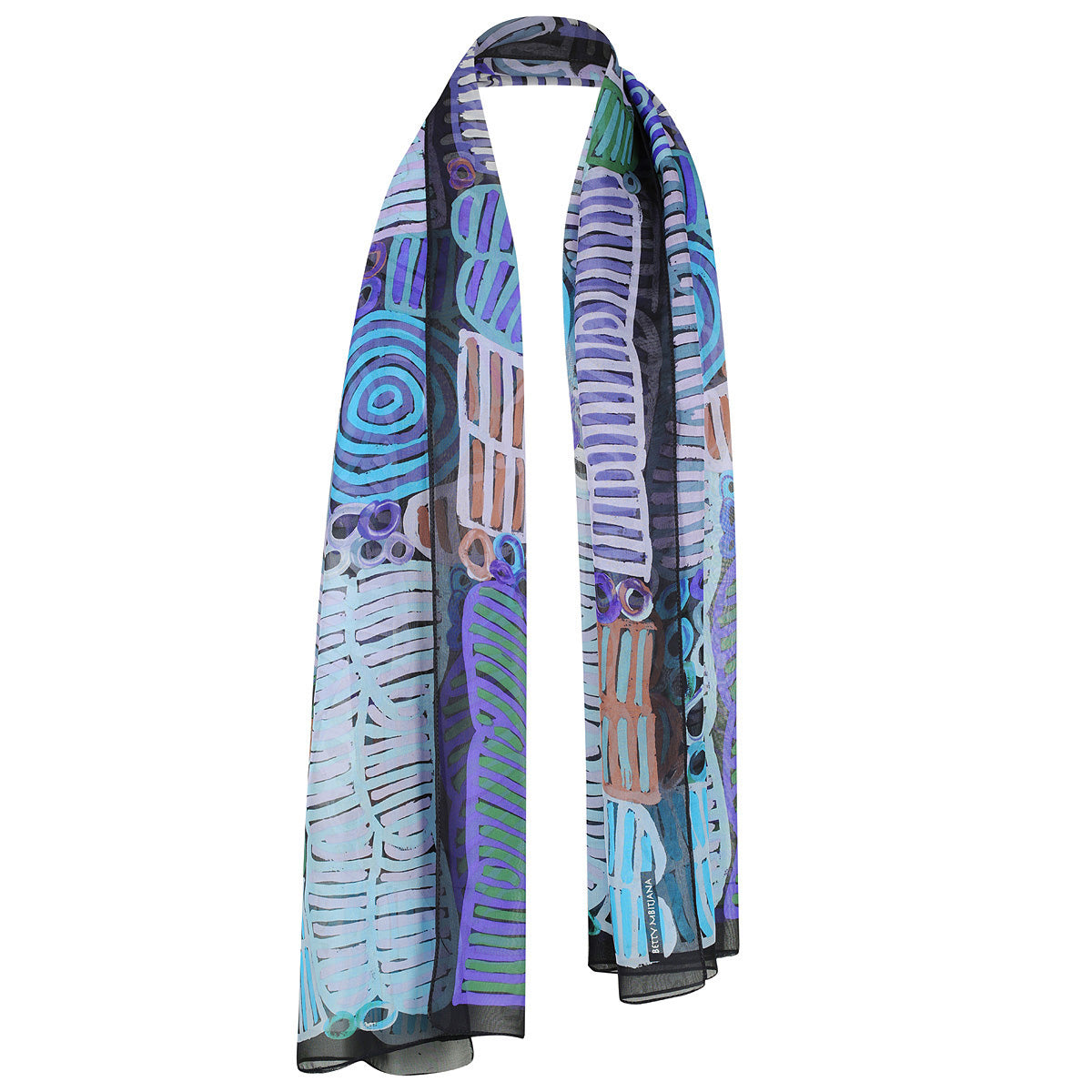 Silk Scarf - Betty Mbitjana - Purple