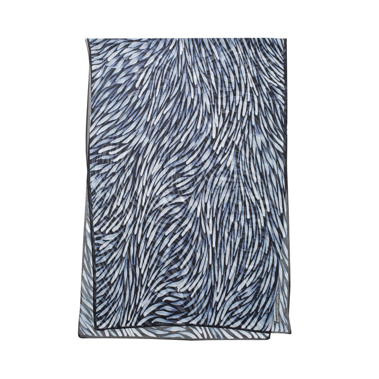 Silk Scarf - Jeannie Petyarre - Black