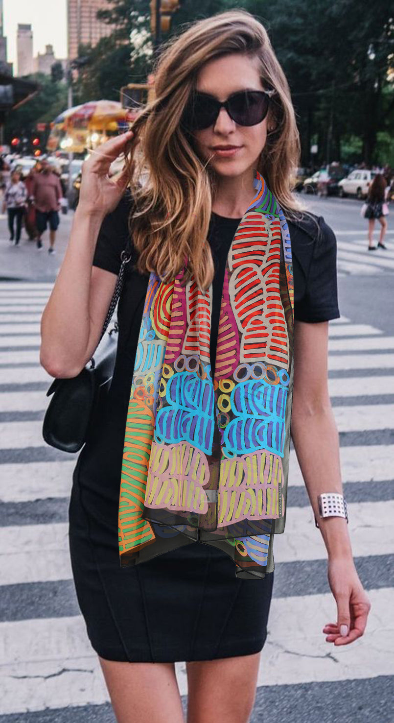 Silk Scarf - Betty Mbitjana - Multi