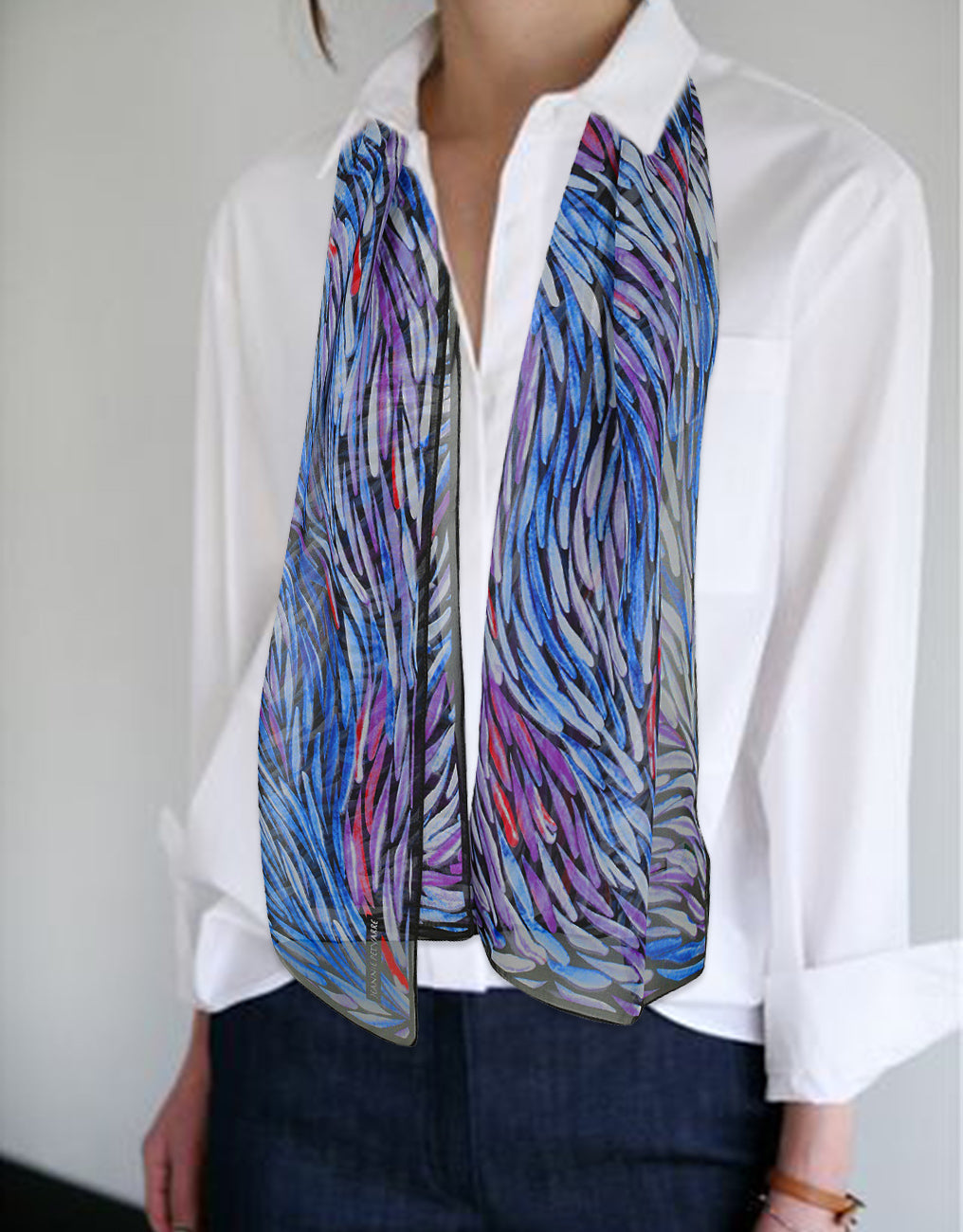 Silk Scarf - Jeannie Petyarre - Purple