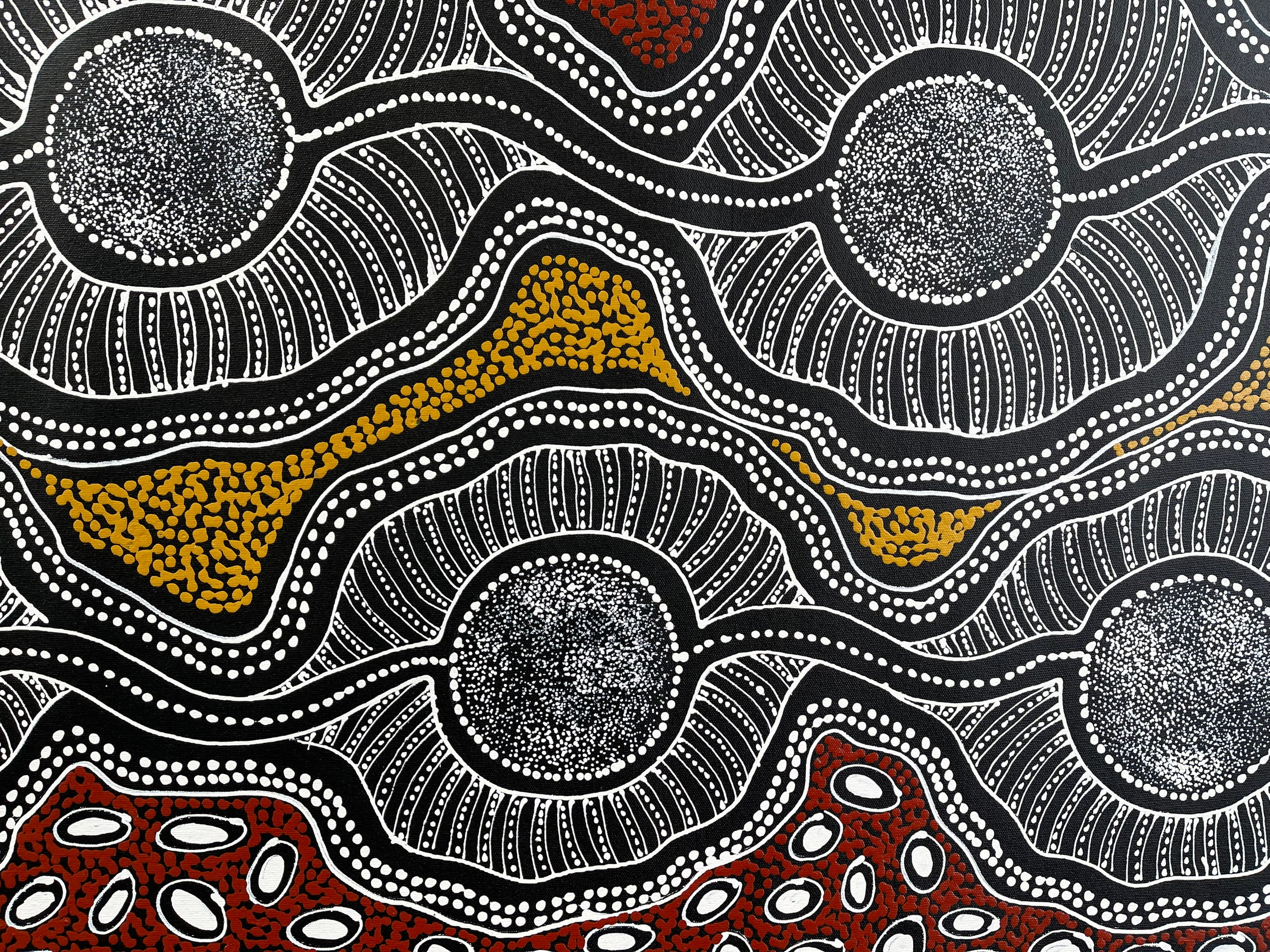 Sharon Numina - Bush Plum (Ahakeye) Dreaming, My Mother's Country - 143x88cm .81-17