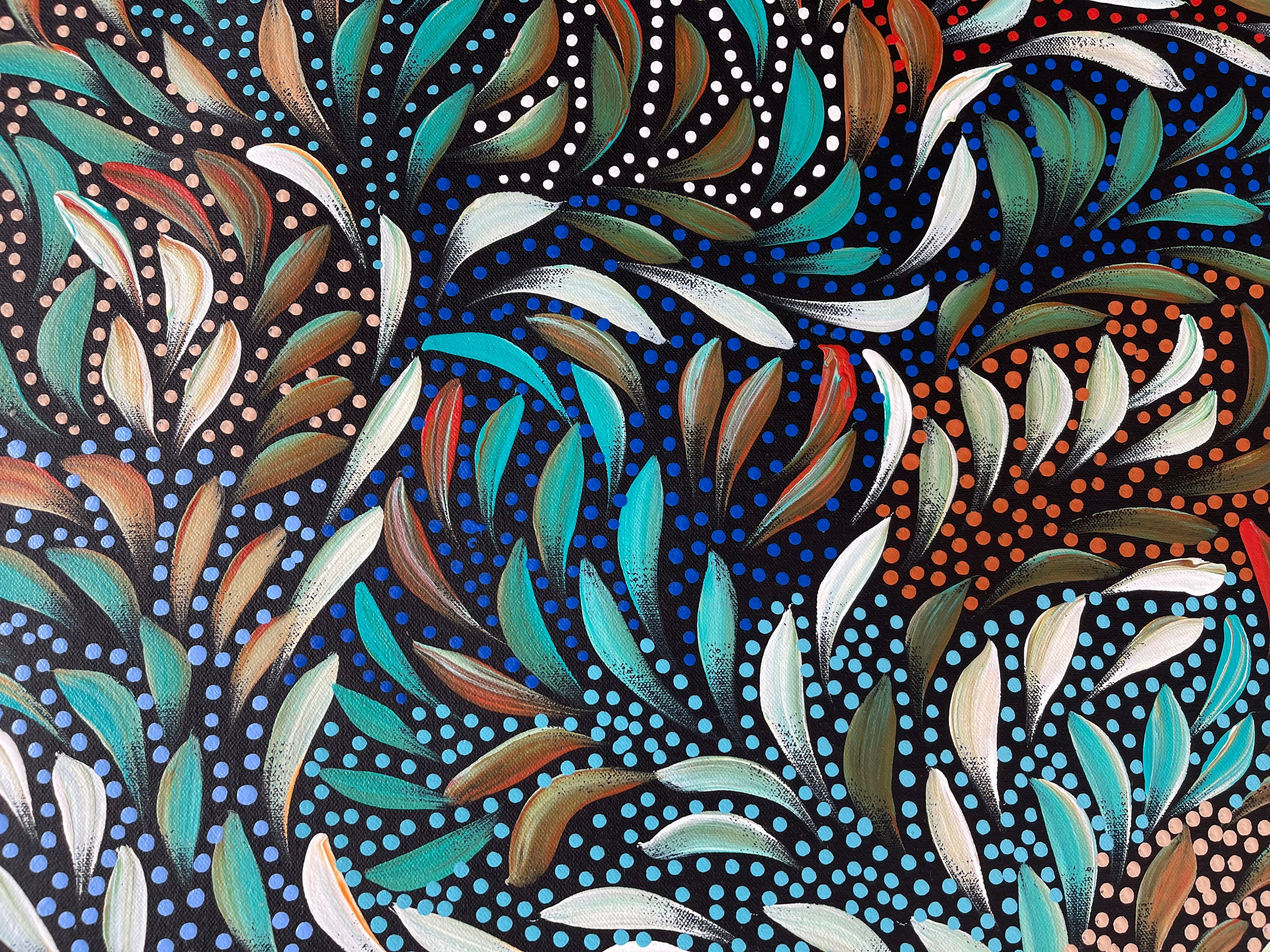 Caroline Numina - Bush Medicine Leaves and Seeds - 201x101cm .79-1