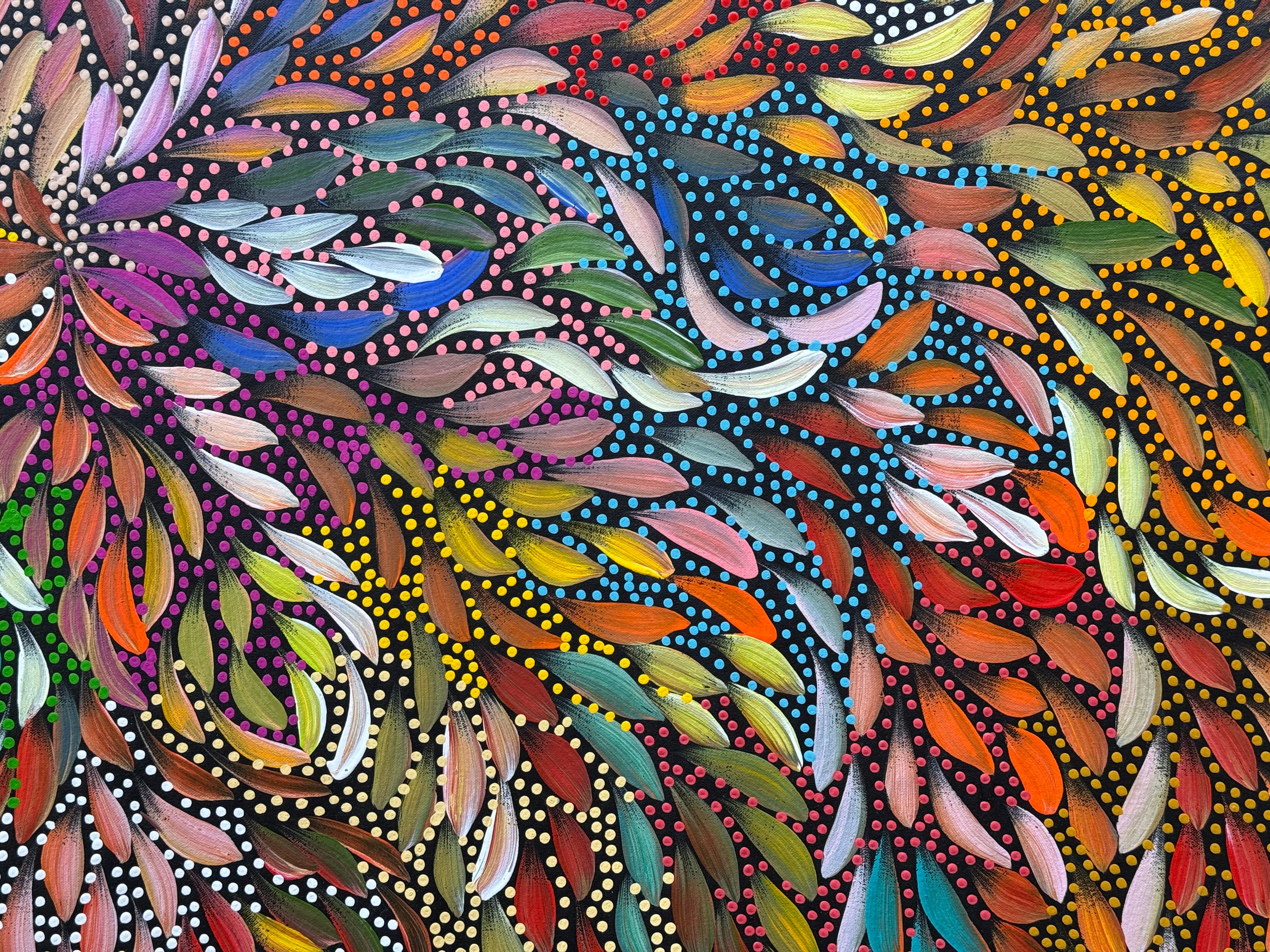 Caroline Numina - Seeded Bush Medicine Leaves - 124x94cm .36-5