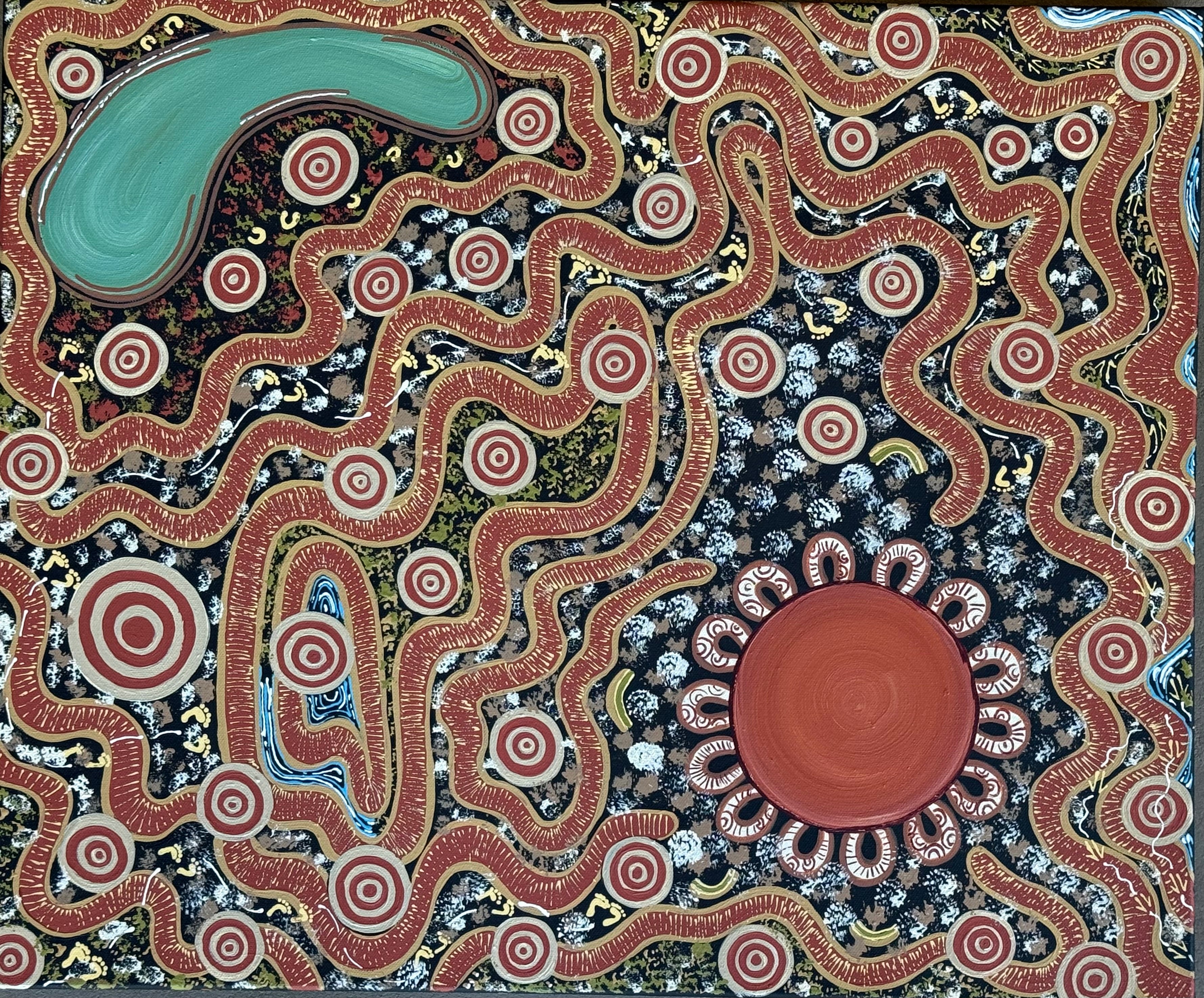 Deidre Burgoyne Rosier - Gatherings with Family, Travel Tracks to Meeting Places .06-2 *pre-stretched*