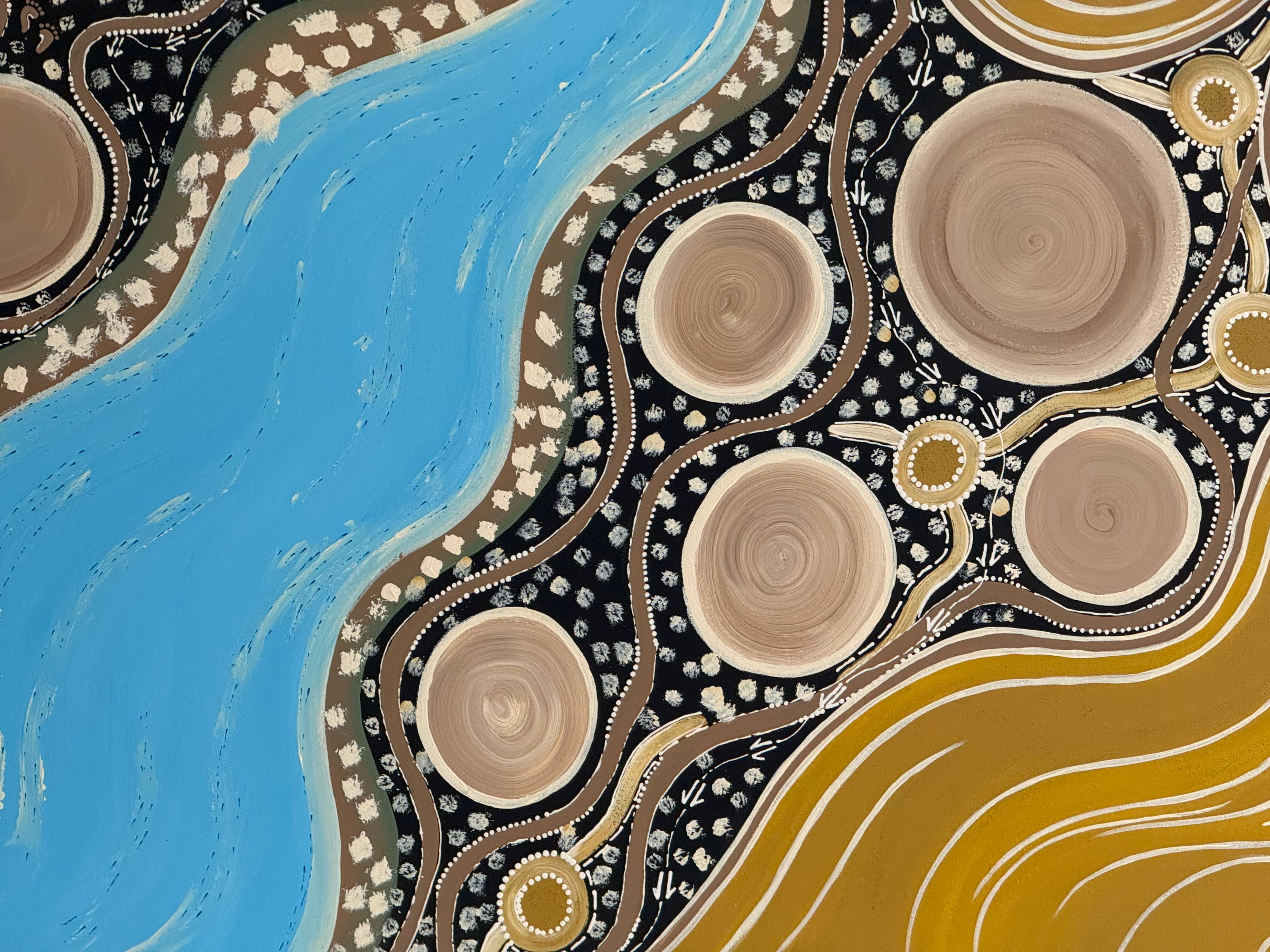 Deidre Burgoyne Rosier - Travel Tracks, Gathering by the Lands .39-12 *pre-stretched*