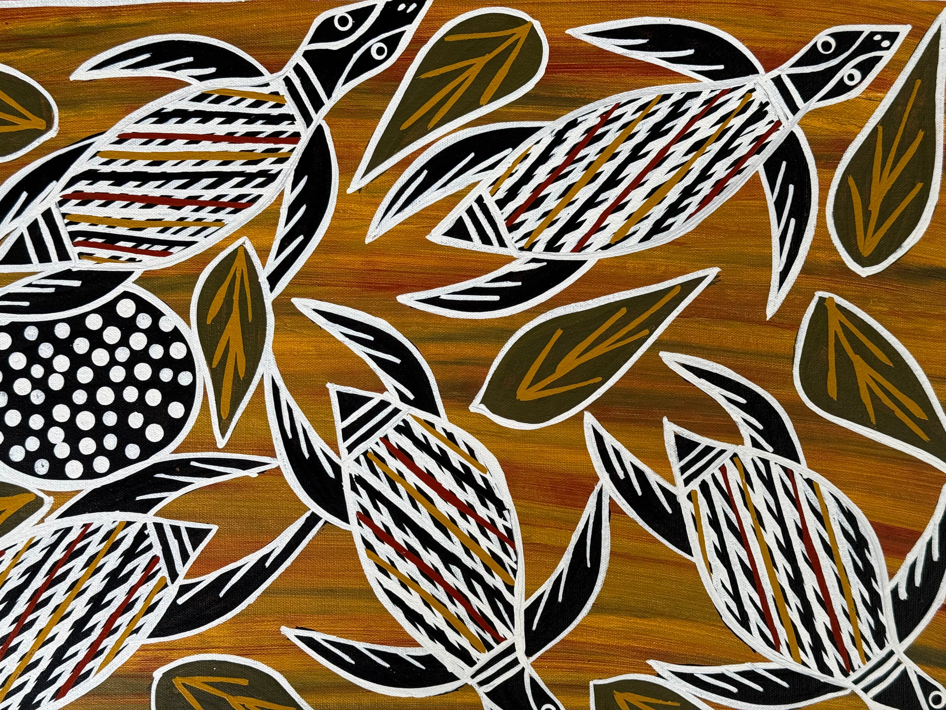 Christine Burarrwanga - Turtles - 86x41cm .01-2
