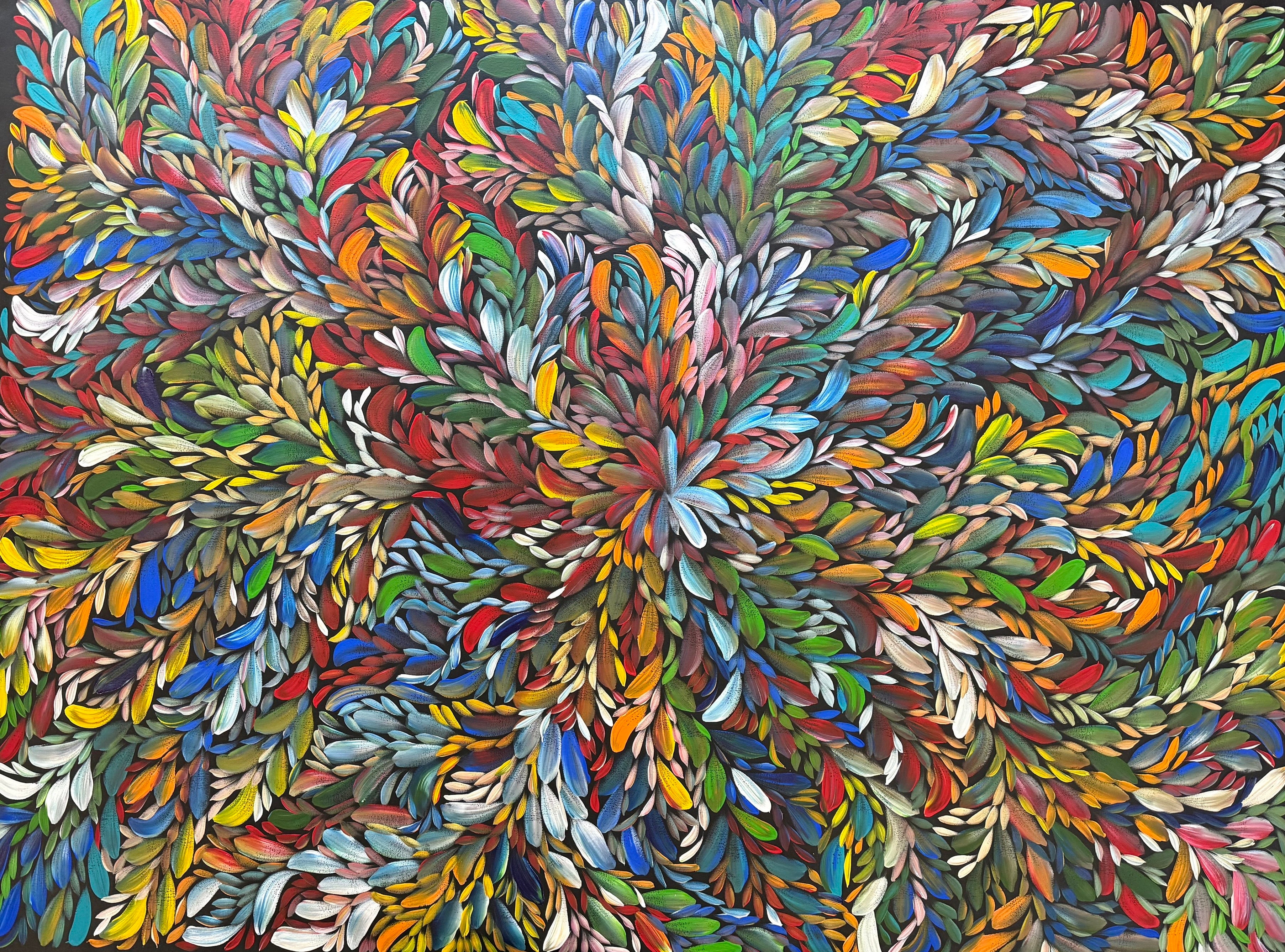 Louise Numina Napananka - Bush Medicine Leaves - 199x149cm .22-26