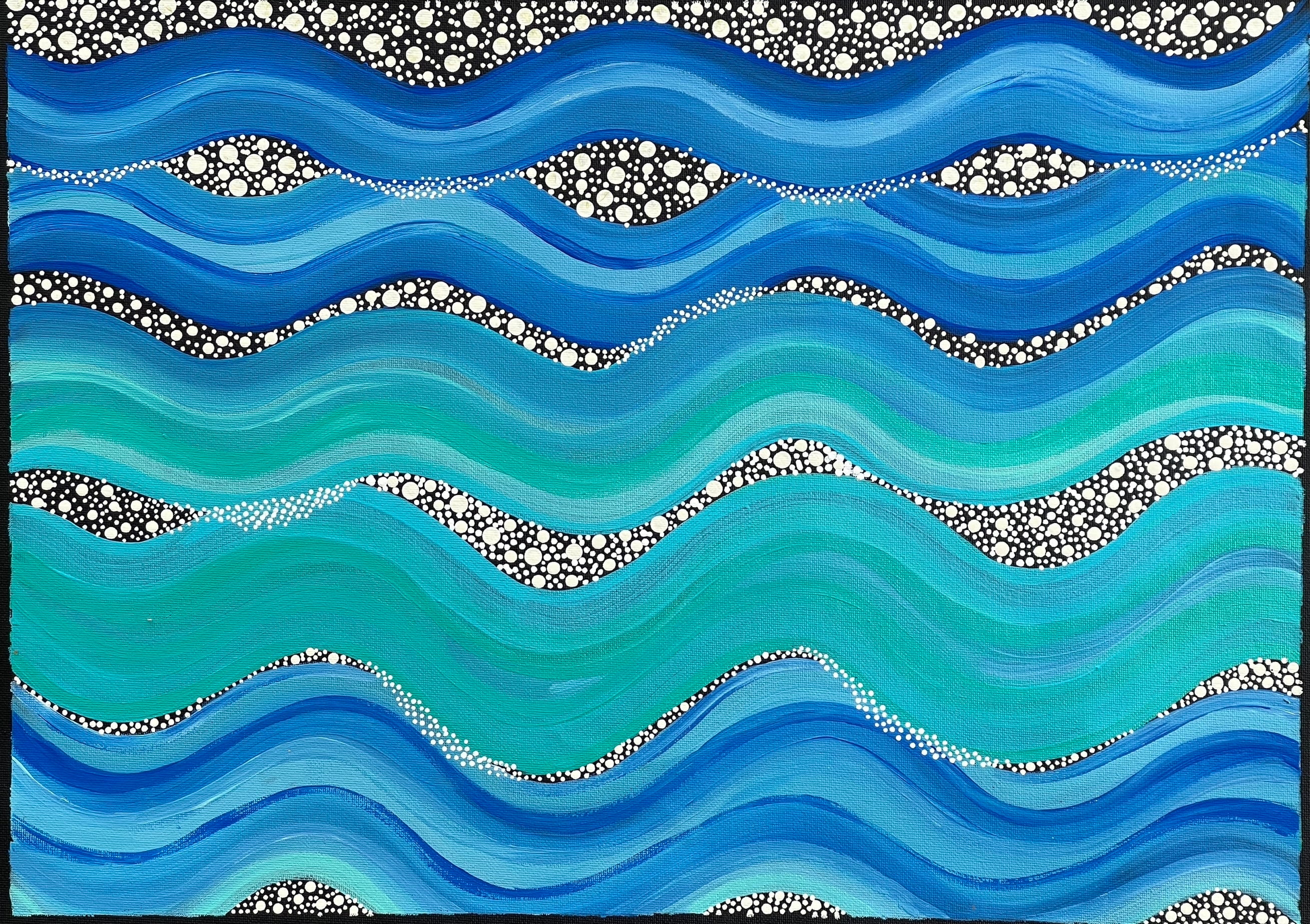 Deidre Burgoyne Rosier - Water Dreaming - 36x51cm .36-6