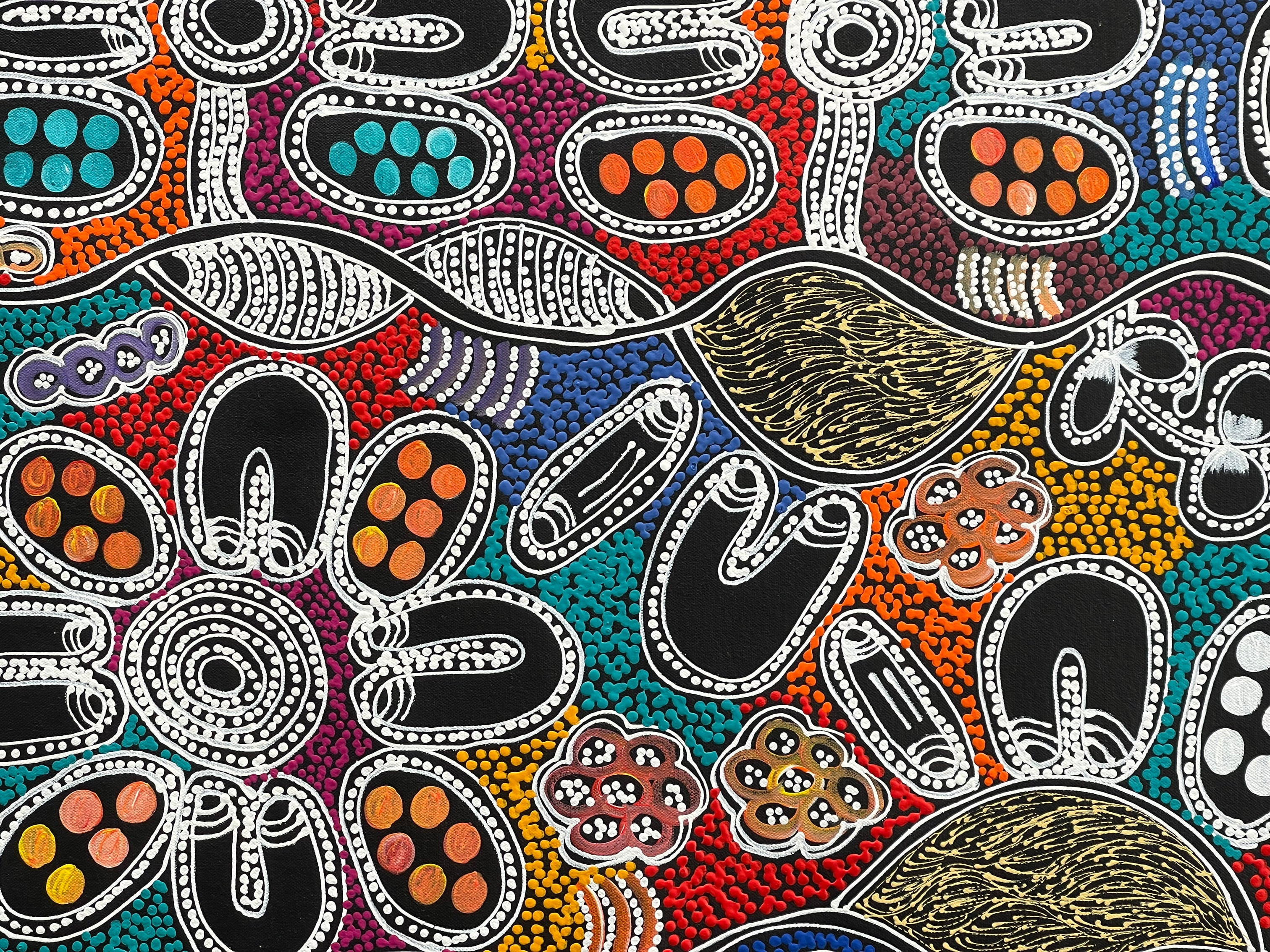 Lanita Numina - Women Collect Bushtuckers - 142x67cm .77-14