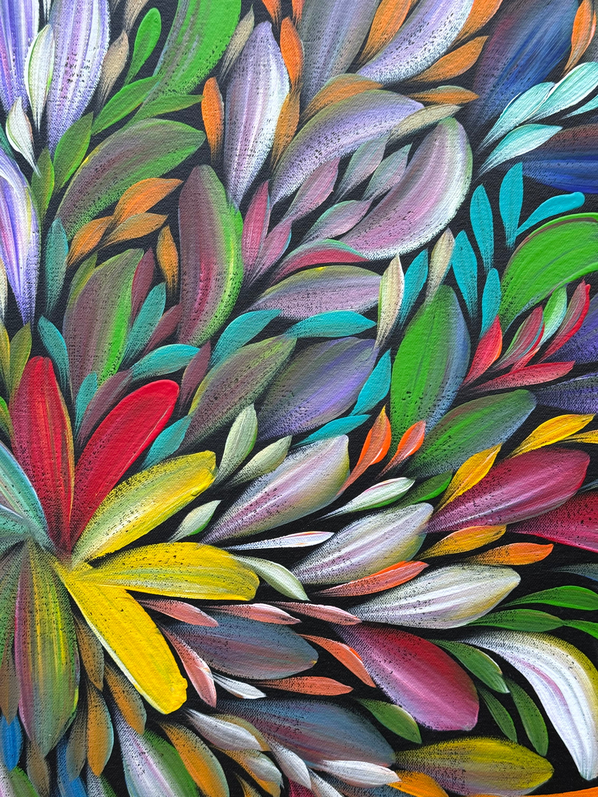 Louise Numina Napananka - Bush Medicine Leaves - 60x60cm .22-12
