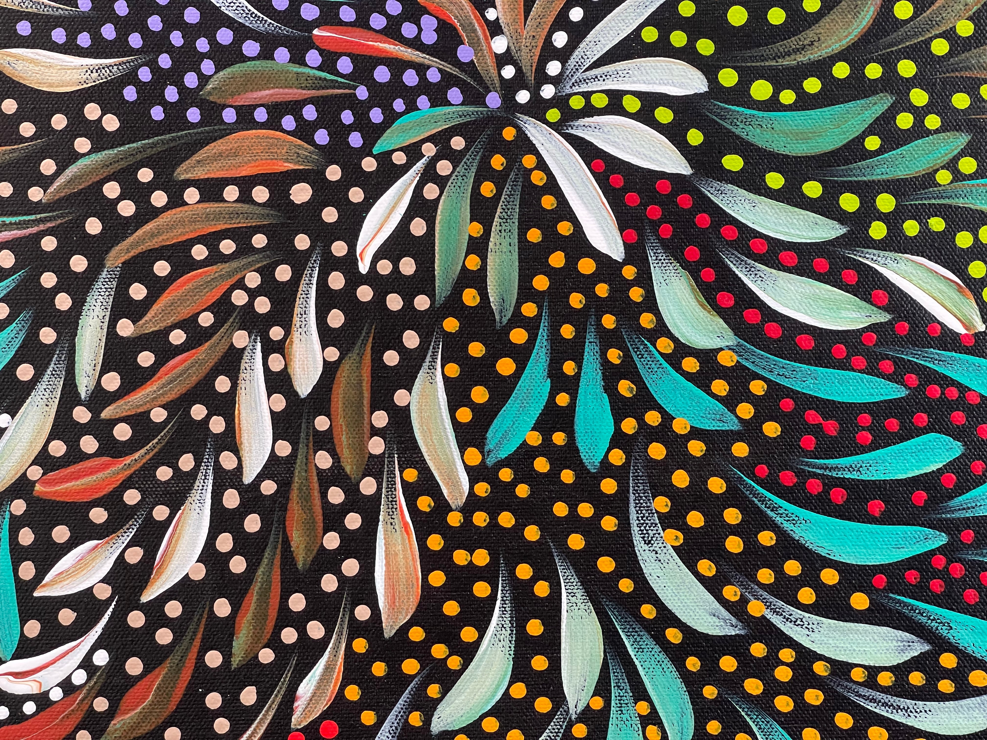 Caroline Numina - Seeded Bush Leaves - 148x86cm .62-16
