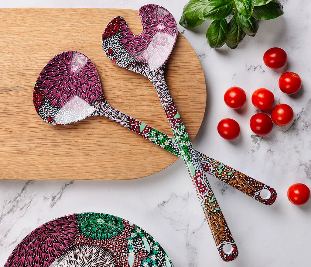 Salad Servers - Coral Hayes Pananka