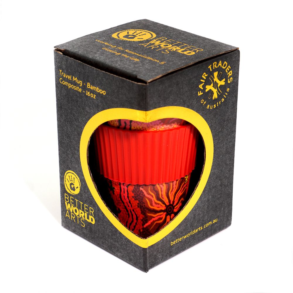 Bamboo Travel Mug - Damien and Yilpi Marks