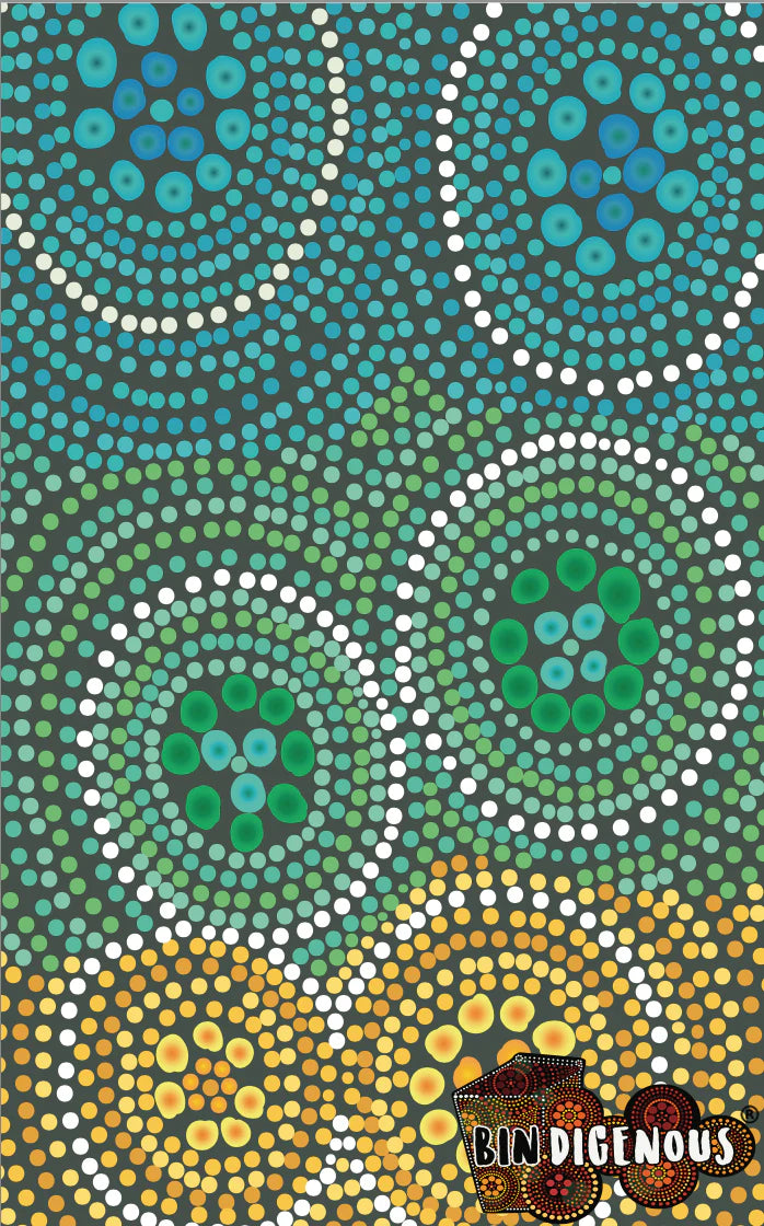 Bindigenous - Bin Sticker - Blue