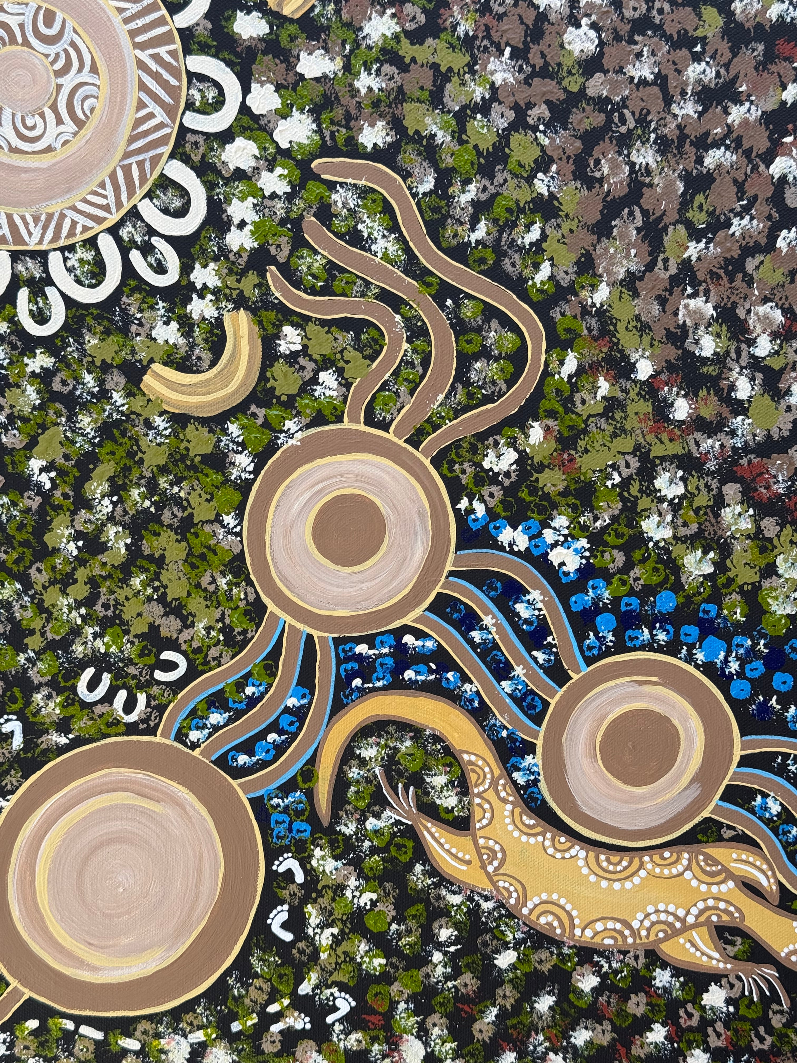 Deidre Burgoyne Rosier - Family Gatherings, Men Looking for Food, Walkabout Tracks .89-20 *pre-stretched*