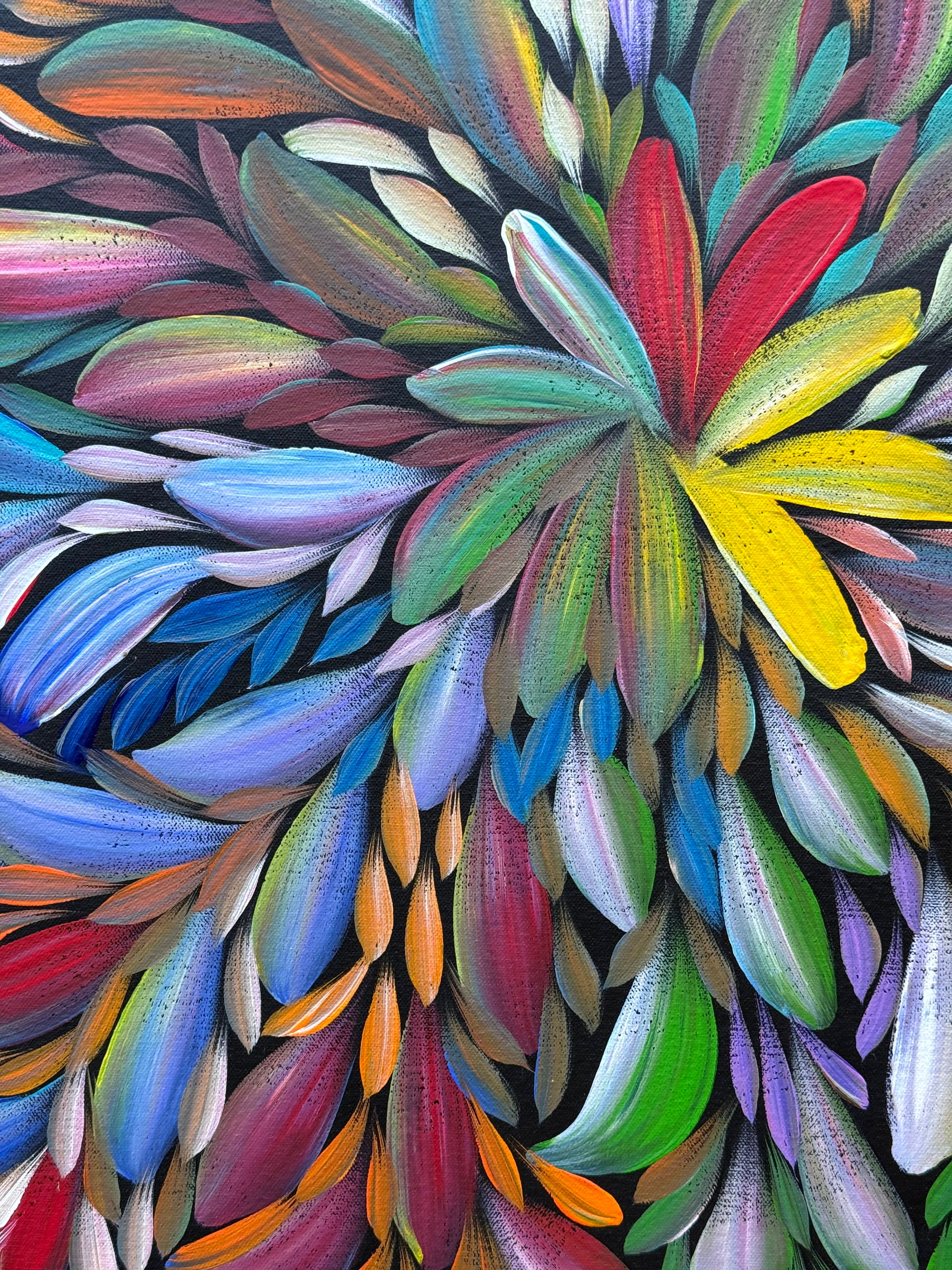 Louise Numina Napananka - Bush Medicine Leaves - 60x60cm .22-12