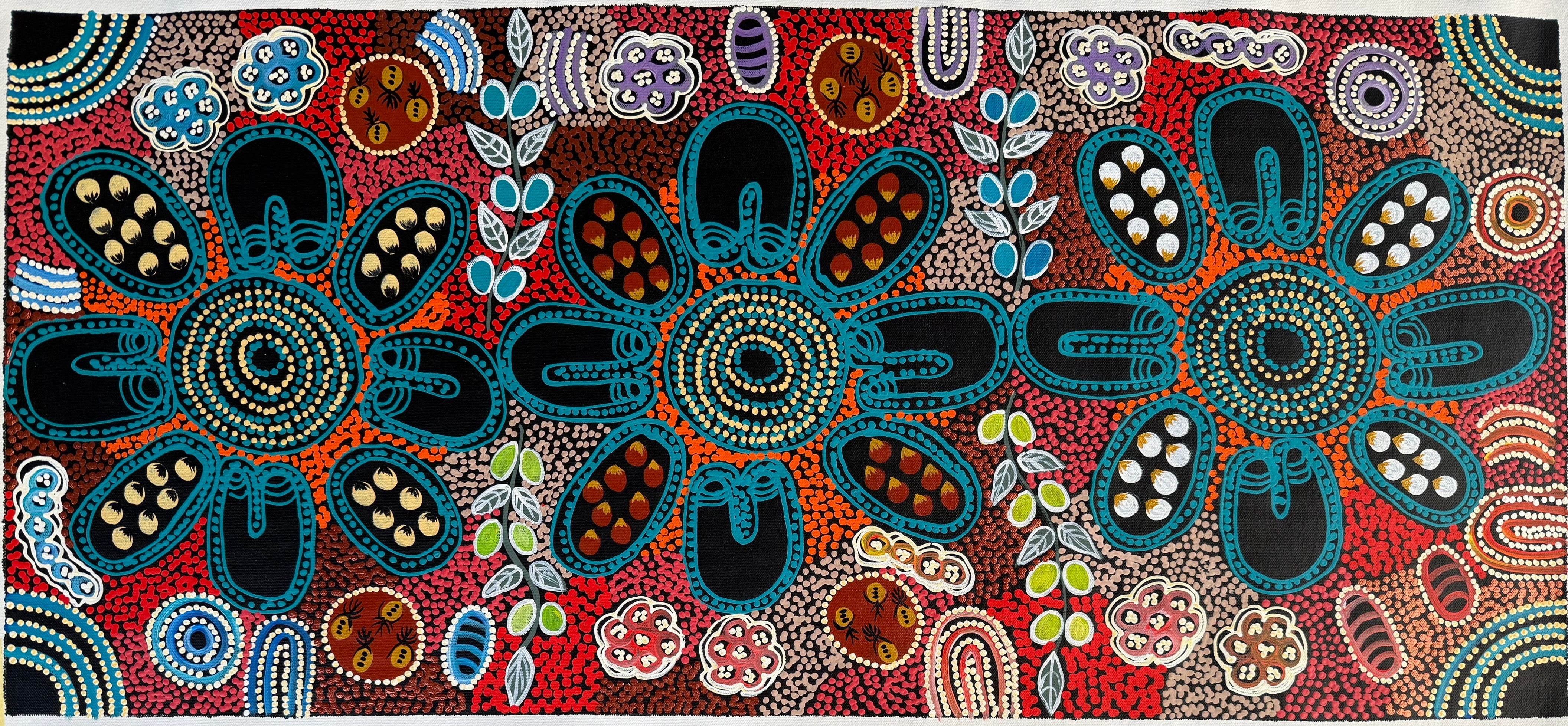 Lanita Numina - Women Collect Bush Tuckers - 45x99cm .03-2