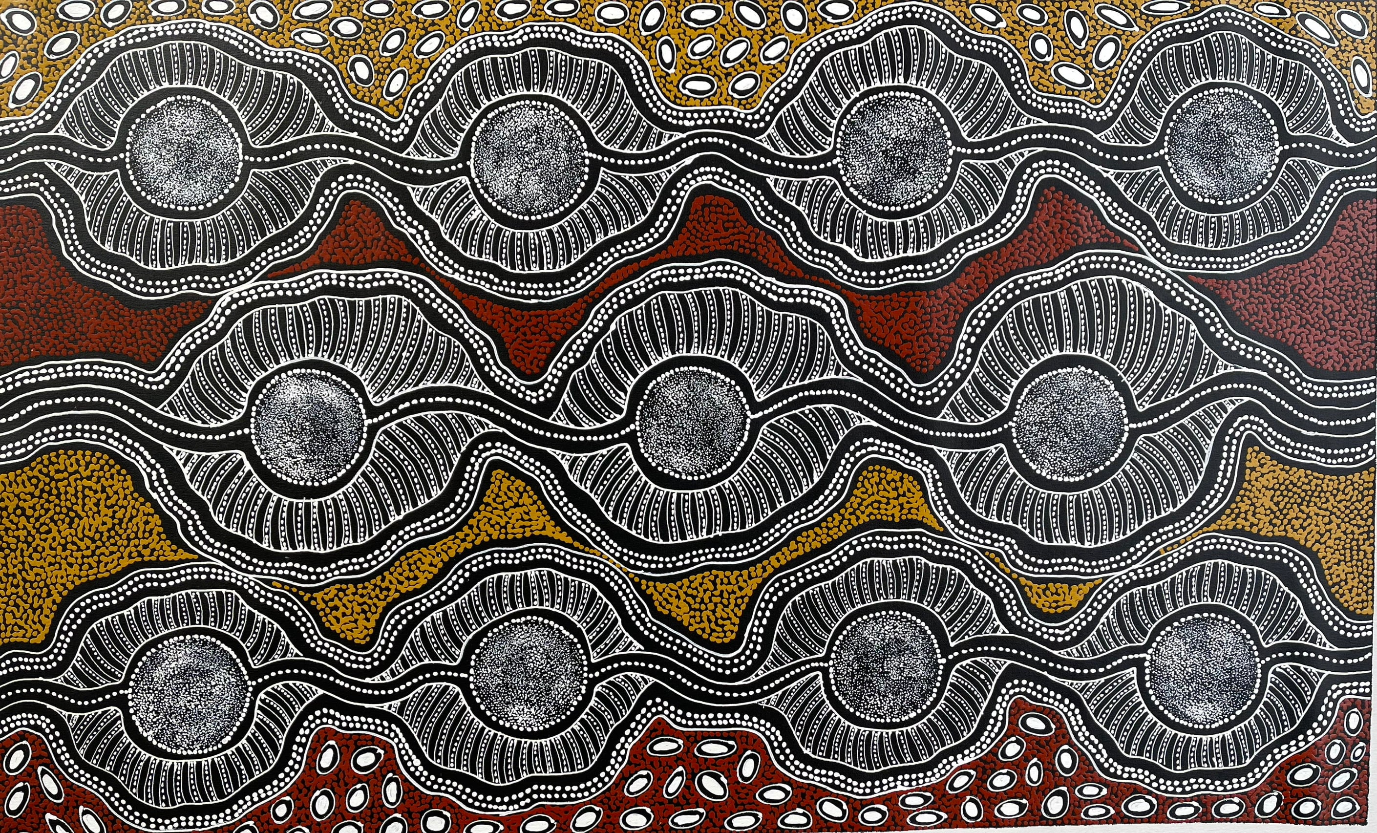 Sharon Numina - Bush Plum (Ahakeye) Dreaming, My Mother's Country - 143x88cm .81-17