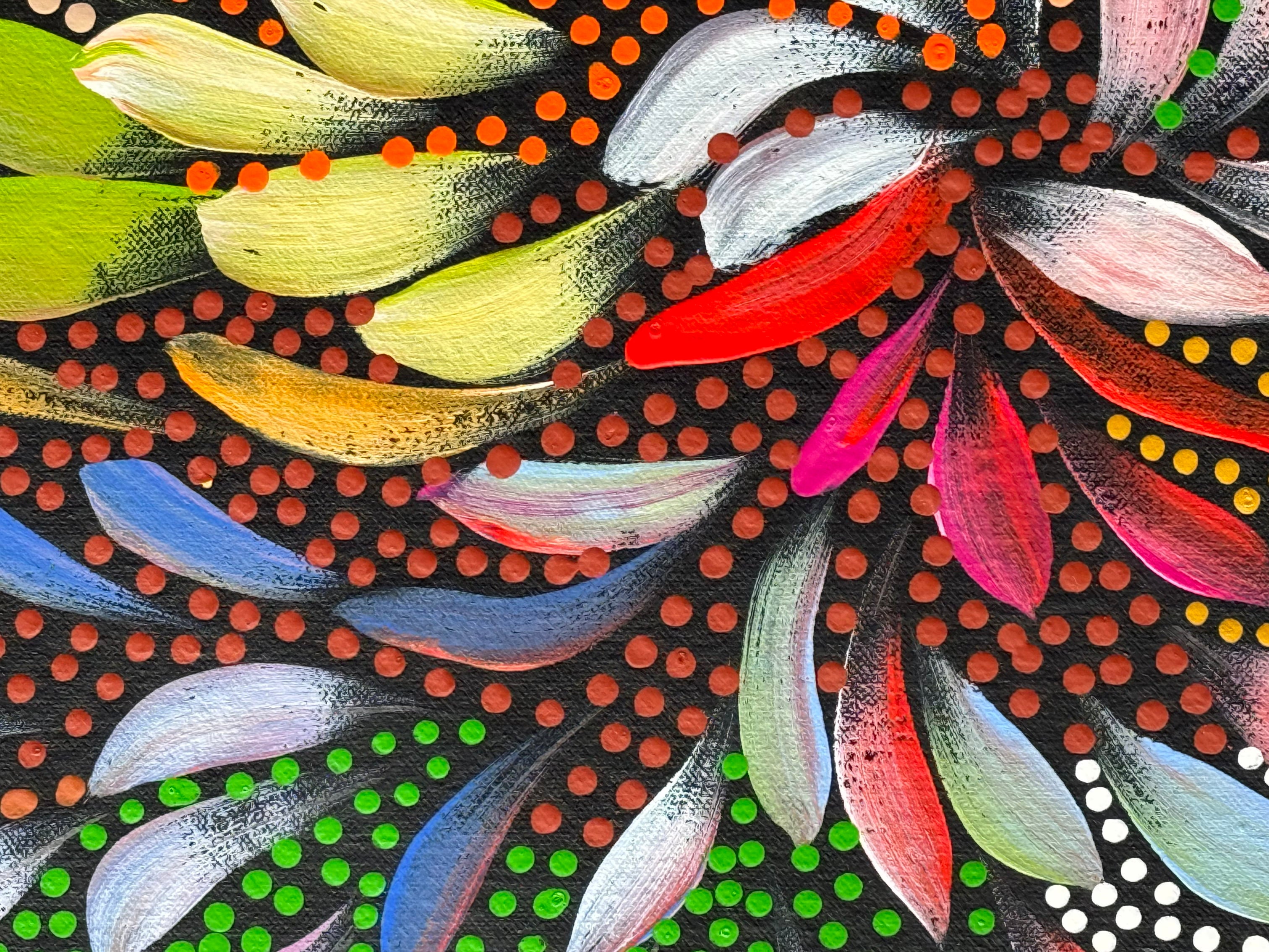 Caroline Numina - Seeded Bush Medicine Leaves - 104x68cm .05-1