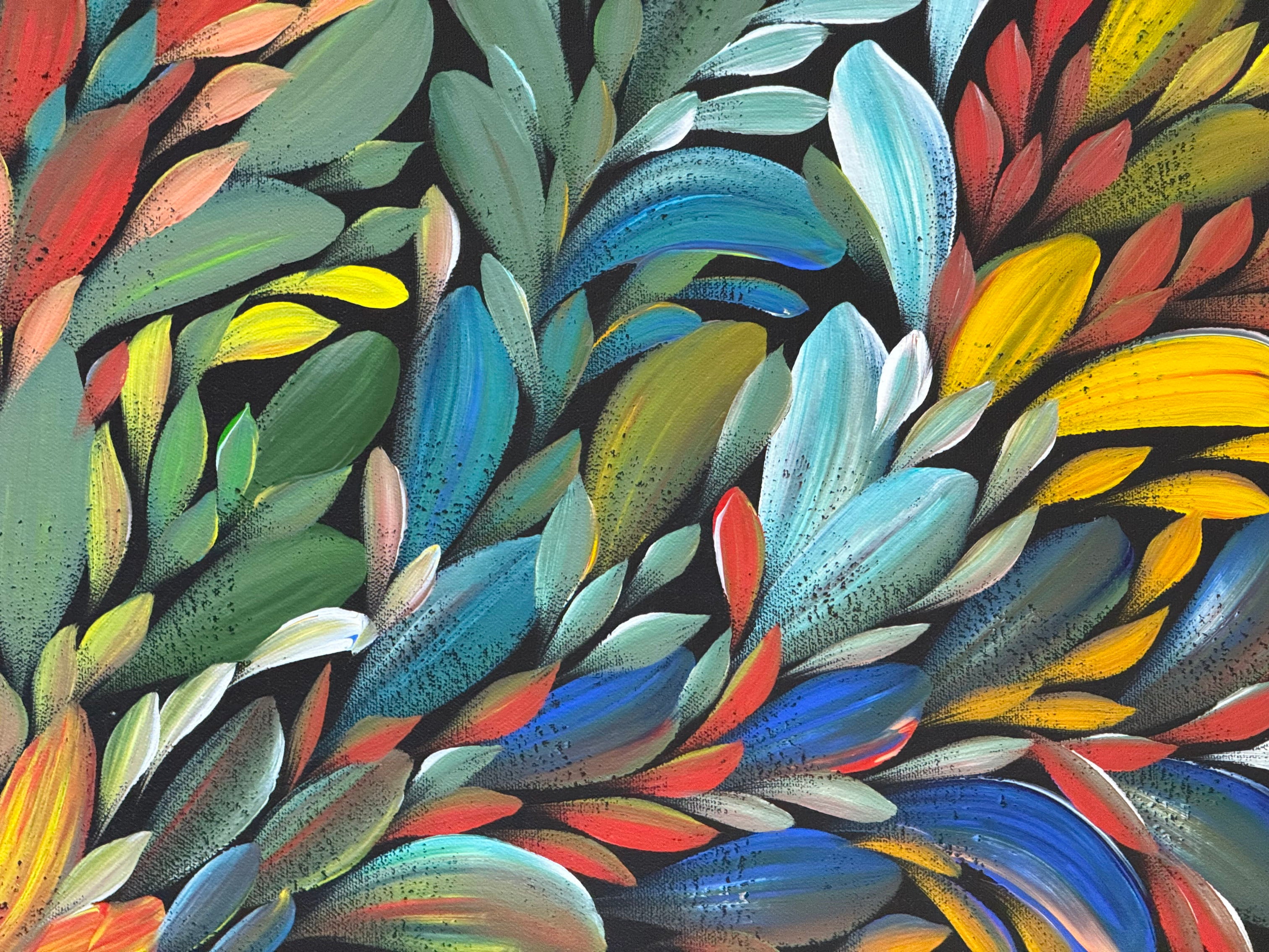 Louise Numina Napananka - Bush Medicine Leaves - 91x61cm .19-7