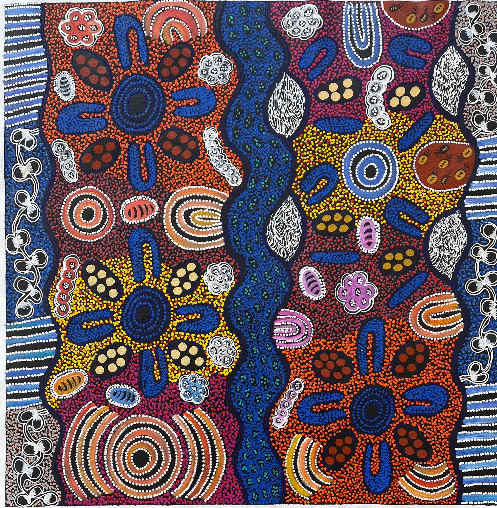 Lanita Numina - My Country Women Collecting Bush Tuckers - 95x96cm .38-4