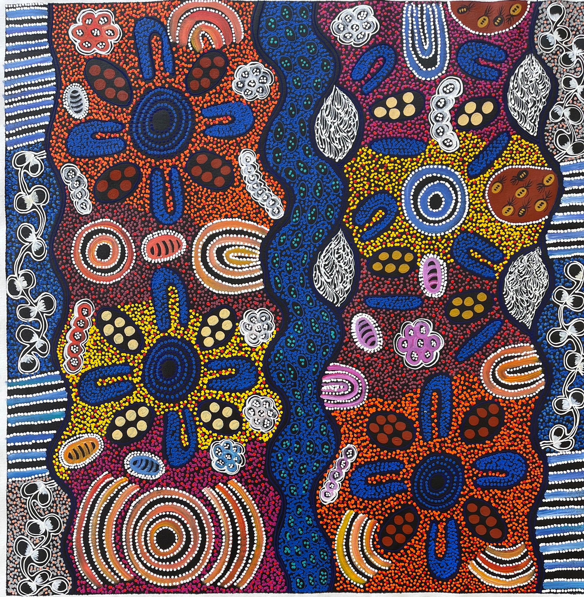 Lanita Numina - My Country Women Collecting Bush Tuckers - 95x96cm .38-4