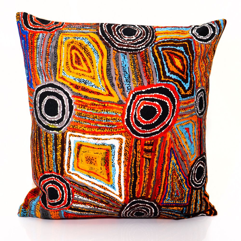 Cushion Cover 40x40cm Mary Napangardi Brown MAB665 - Better World Arts