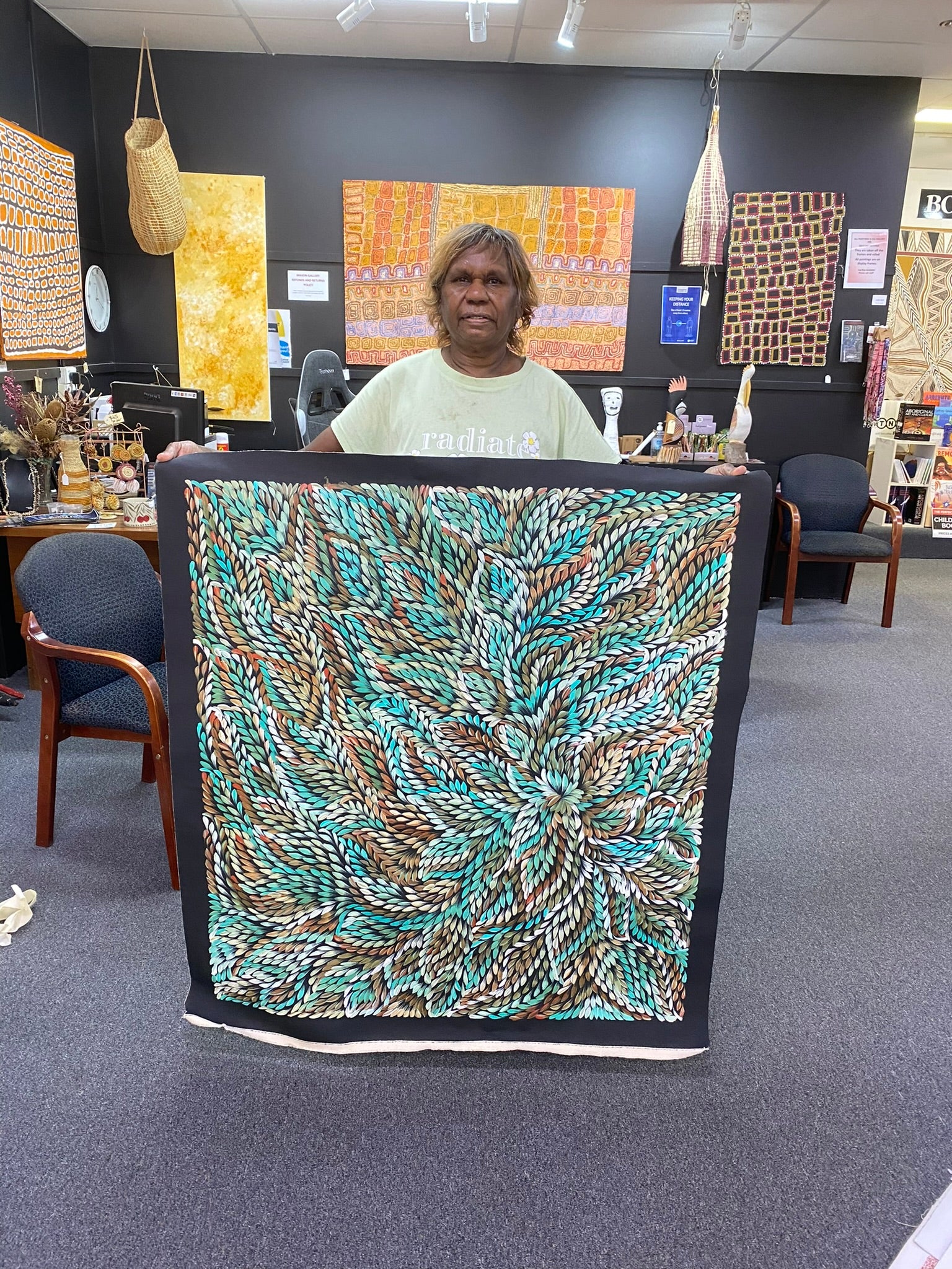 Caroline Numina - Bush Medicine Leaves - 108x97 .62-15