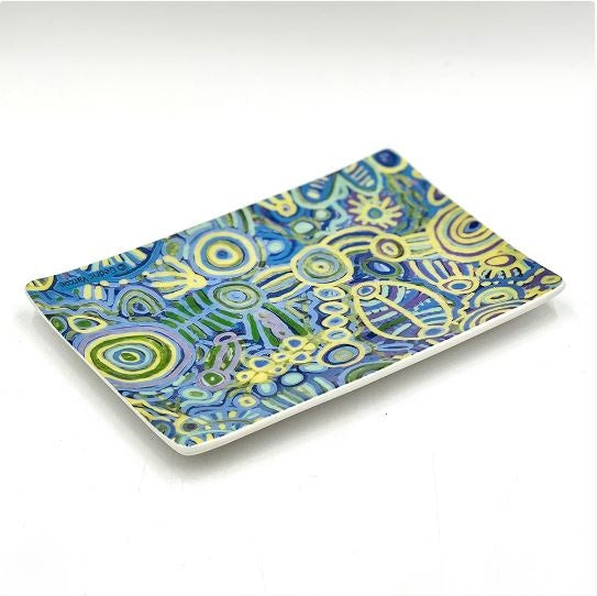 Cake Plate - Cedric Varcoe - Blue